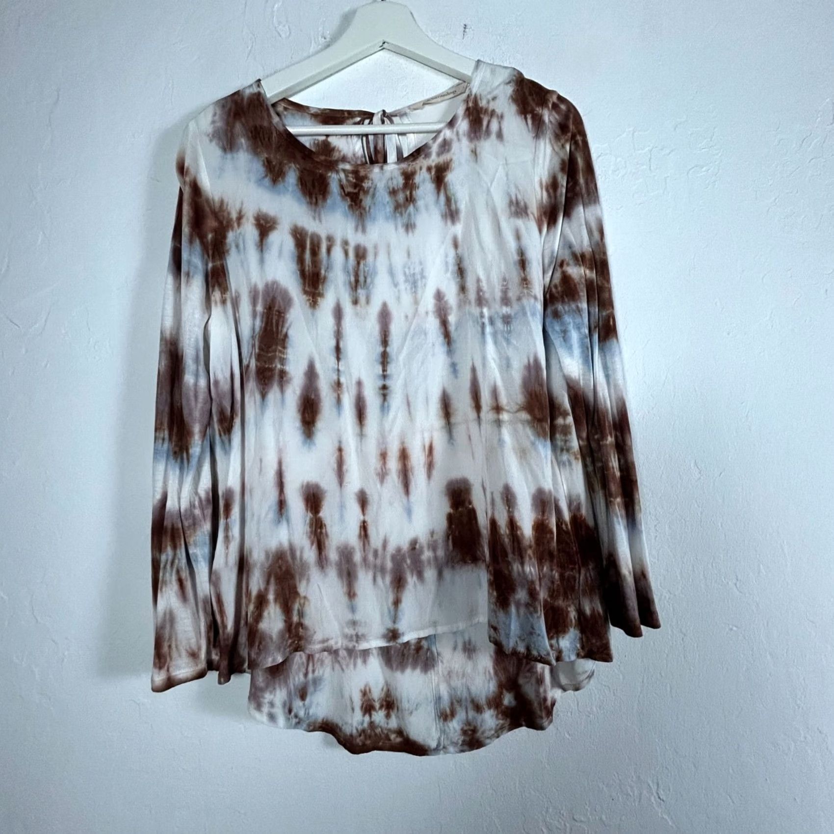Soft Surroundings Soft Surroundings Tie-Dye Long Sleeve Tunic Top Blouse PS Brown NWOT Women Shirt Tunic Bohemian Casual P/S Brown NMPT Size S / US 4 / IT 40 - 2 Thumbnail