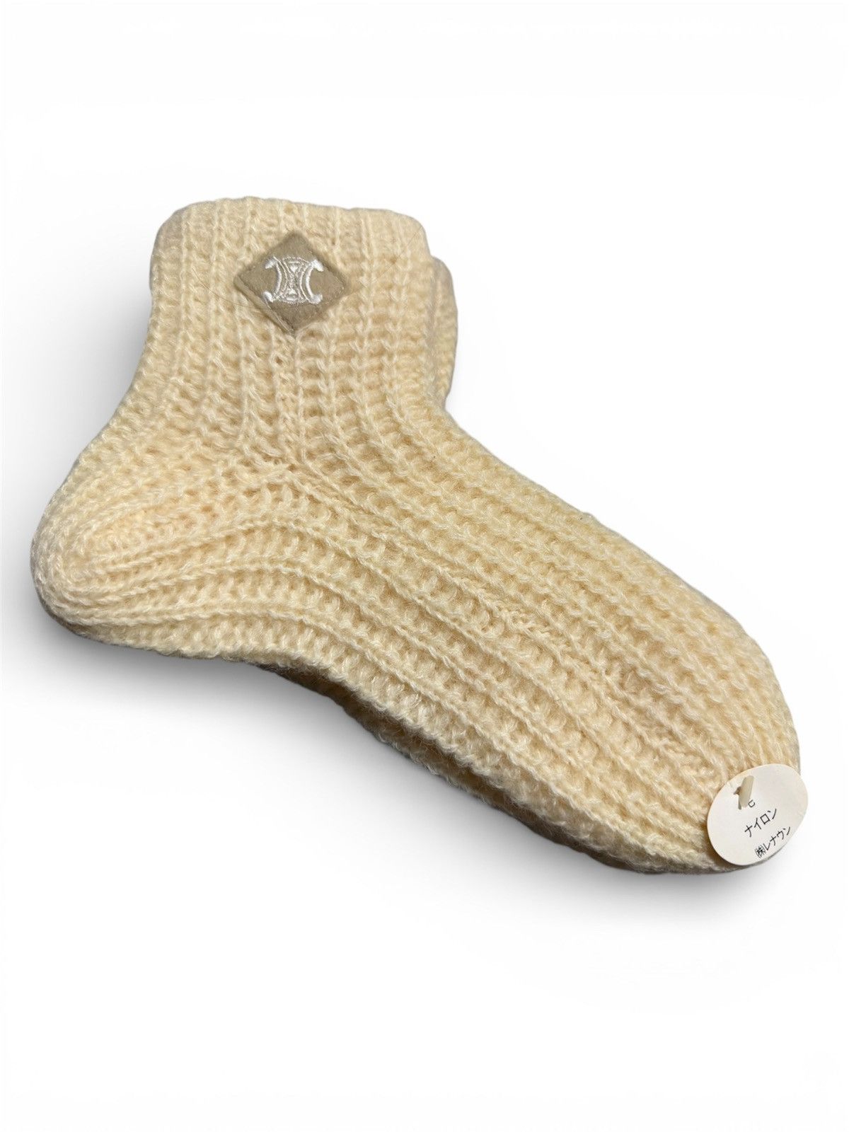 Celine Luxury Chunky Knit Celine Wool Blend Socks Size ONE SIZE - 2 Thumbnail