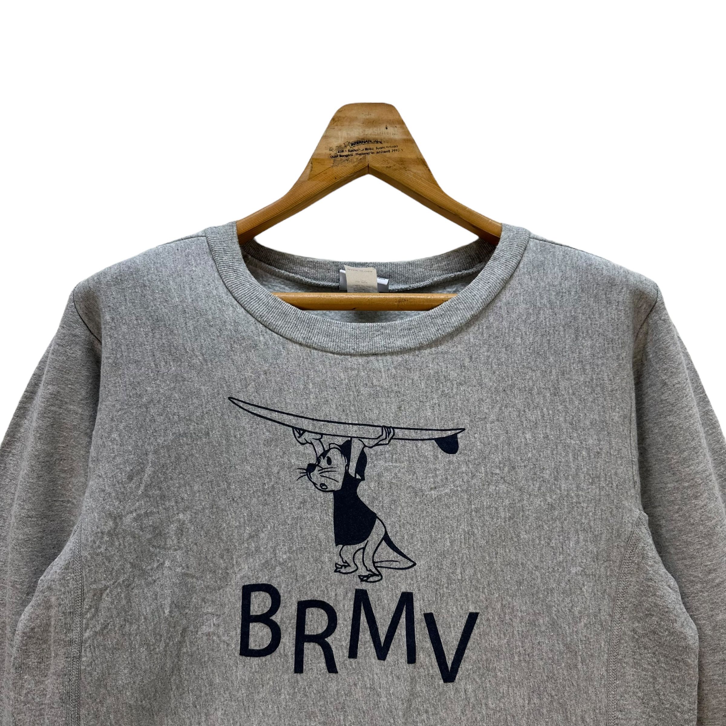 Vintage Yellow Rat BRMV with Surfboard Big Logo Sweatshirt #9159-64 Size US S / EU 44-46 / 1 - 2 Thumbnail