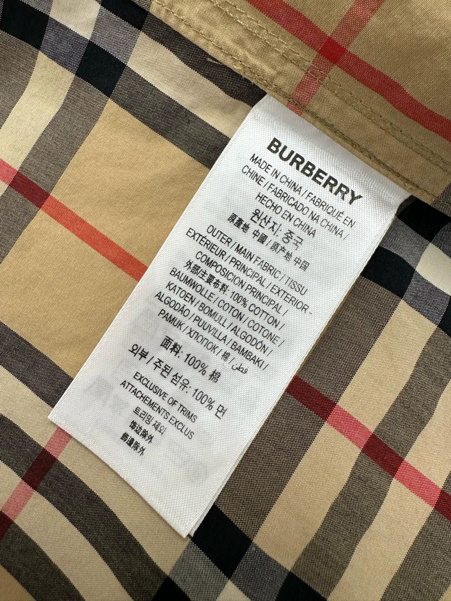 Burberry bbr button-down check longsleeve shirt khaki UK6 99 women's Size XS / US 0-2 / IT 36-38 - 9 Thumbnail
