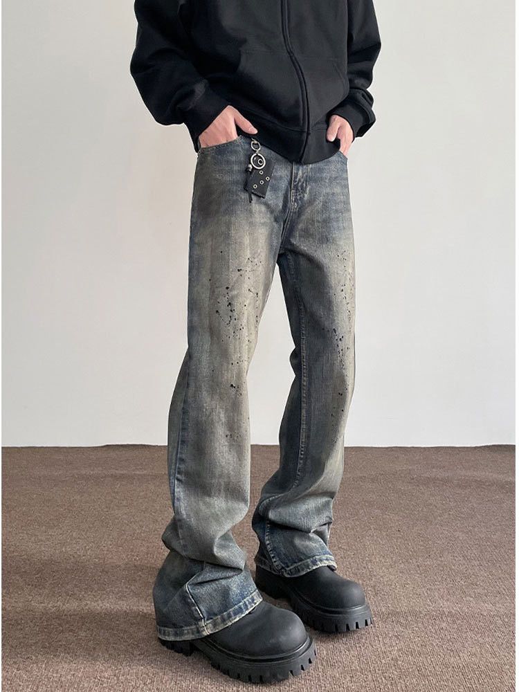 Japanese Brand × Jean Vintage dirtyfit washed distressed ink straight jeans Size US 32 / EU 48 - 5 Thumbnail