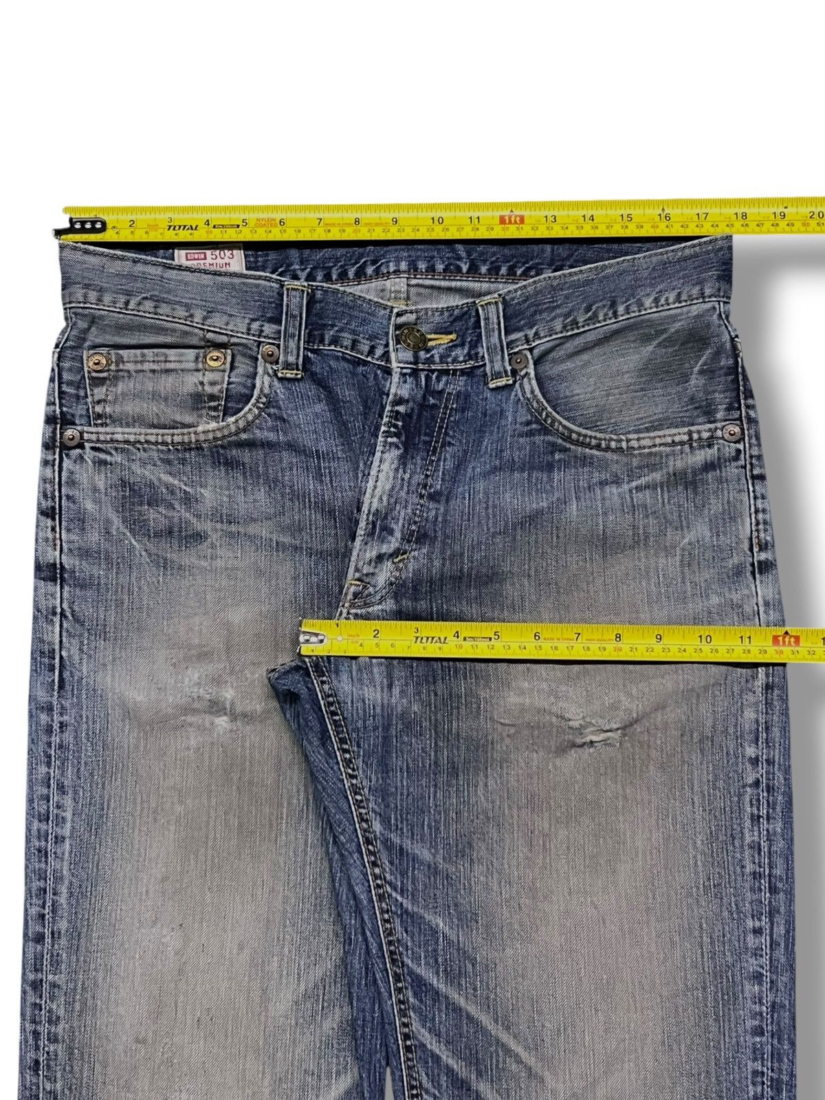 Edwin Vintage Edwin 503 Japan - Faded Rusty Wash, Distressed Jeans Size US 35 - 18 Thumbnail