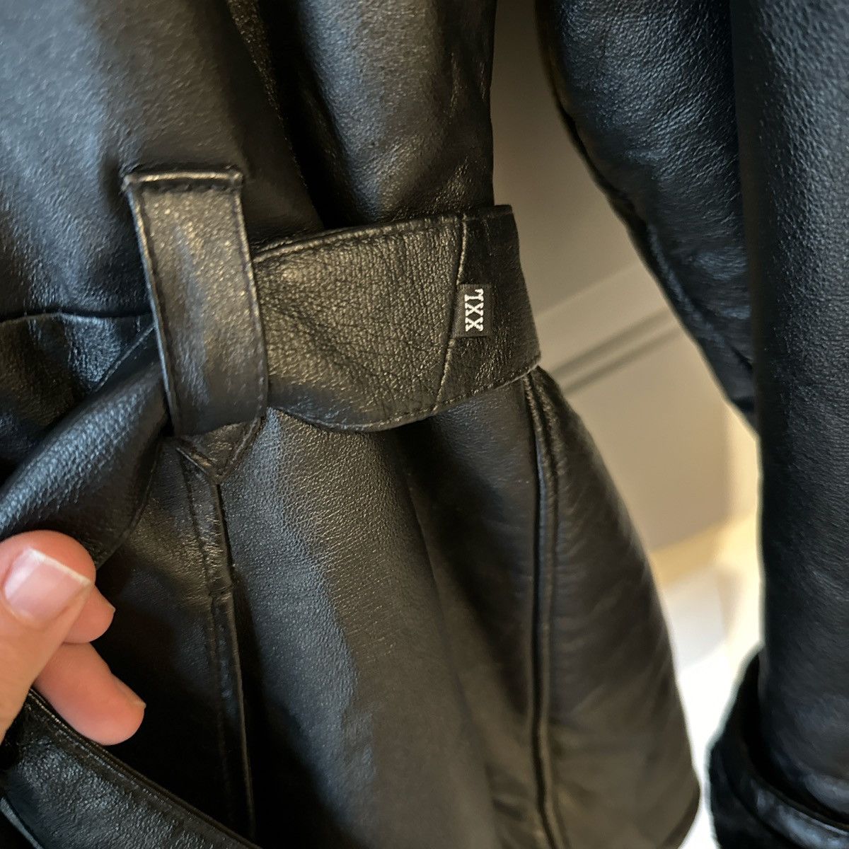 Wilsons Leather Wilson's Leather Black Leather Coat with Faux Fur Lined Hood Size XXL / US 16-18 / IT 52-54 - 4 Thumbnail