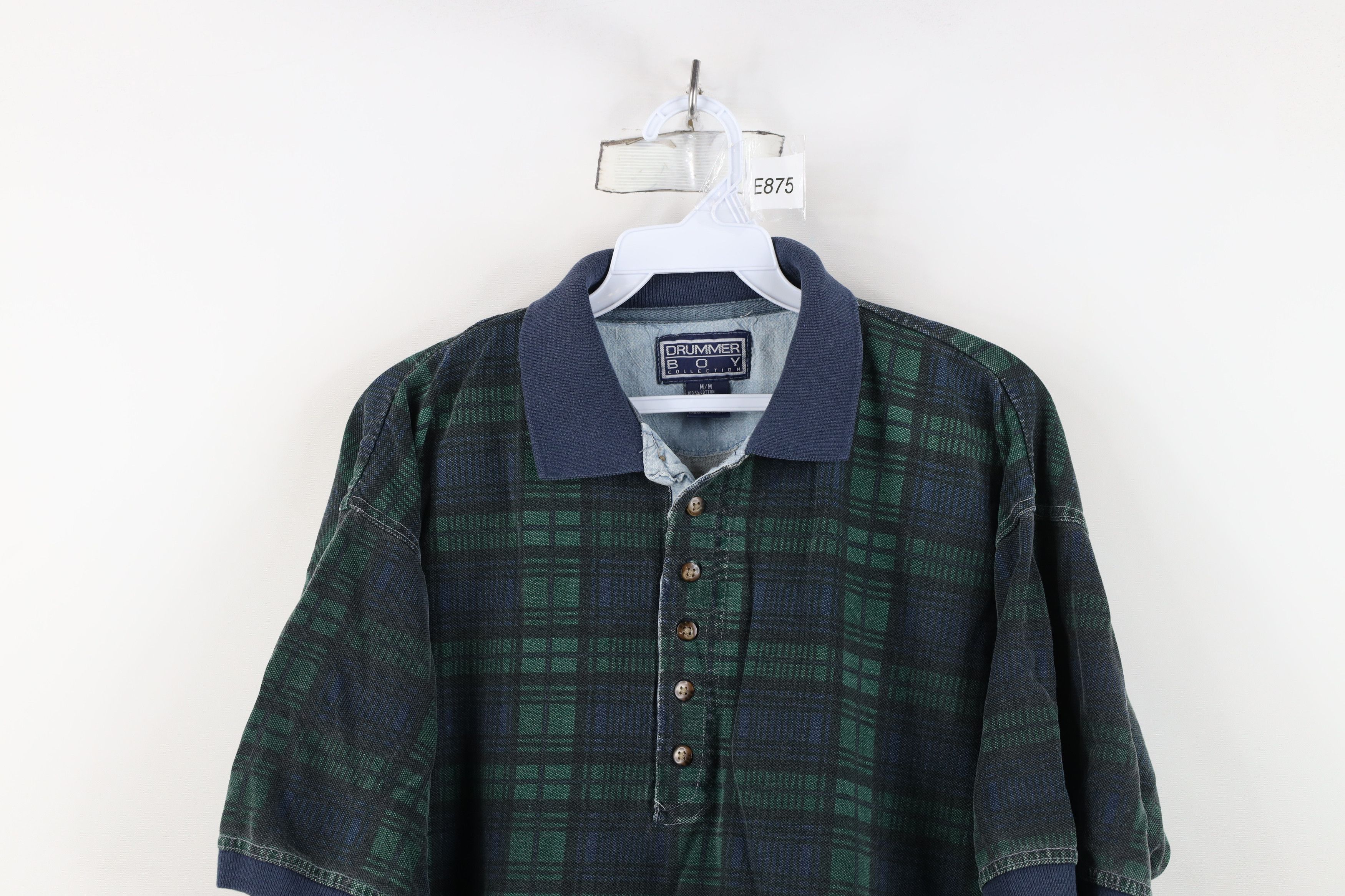 Vintage Vintage 90s Streetwear Fit Collared Golf Polo Shirt Plaid Size US M / EU 48-50 / 2 - 2 Thumbnail