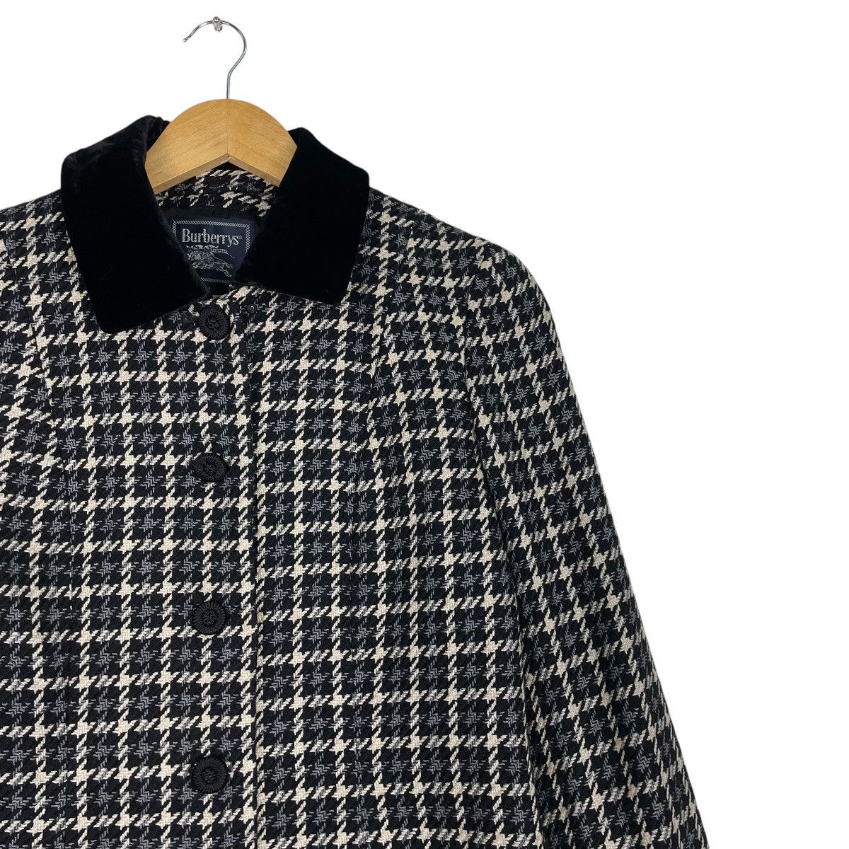 Burberry × Vintage 💥90s BURBERRYS CHECKED BLACK WHITE JACKET Size M / US 6-8 / IT 42-44 - 5 Thumbnail