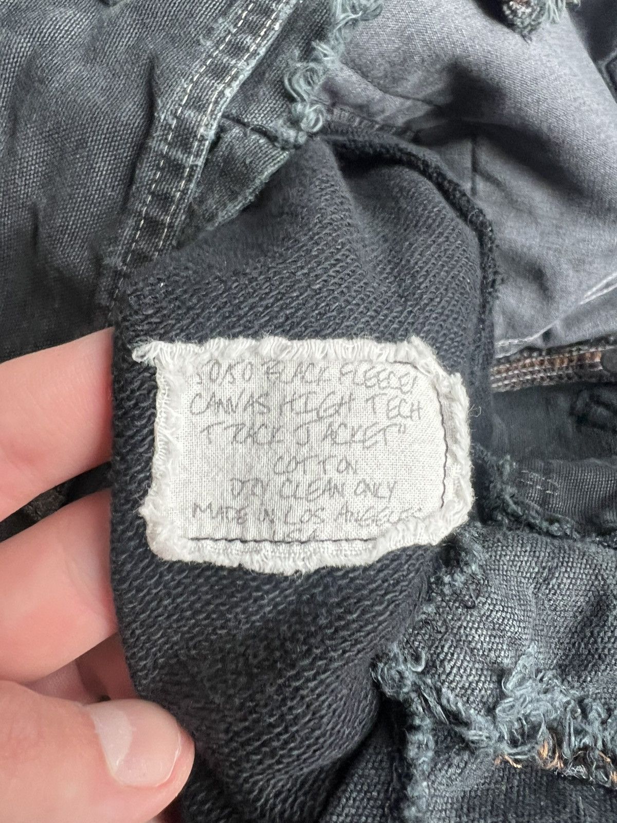 Greg Lauren Greg Lauren 50/50 Black Fleece Canvas High Tech Track Jacket Size US L / EU 52-54 / 3 - 11 Thumbnail