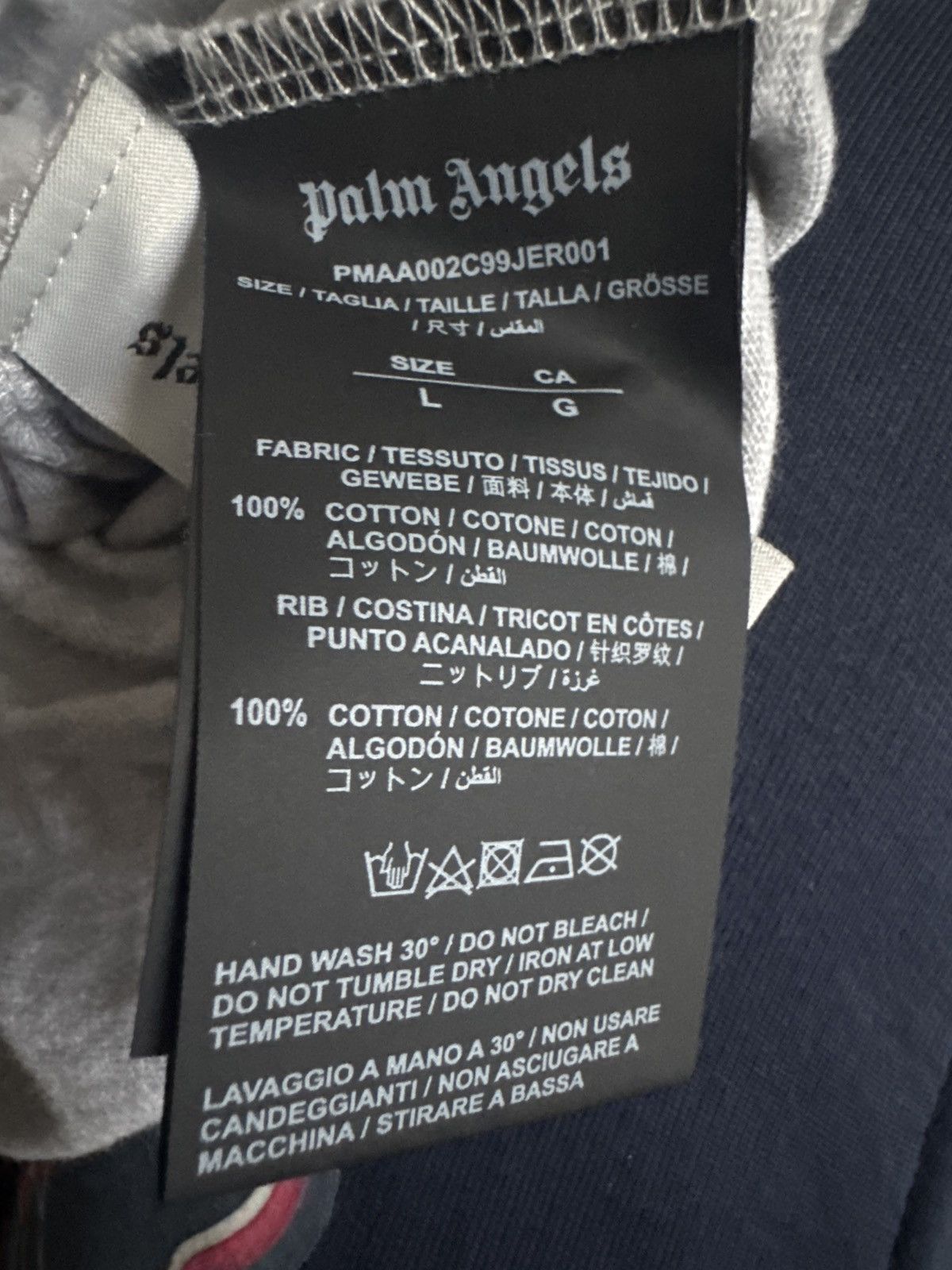 Palm Angels Grey Cotton T-shirt Size US L / EU 52-54 / 3 - 8 Thumbnail