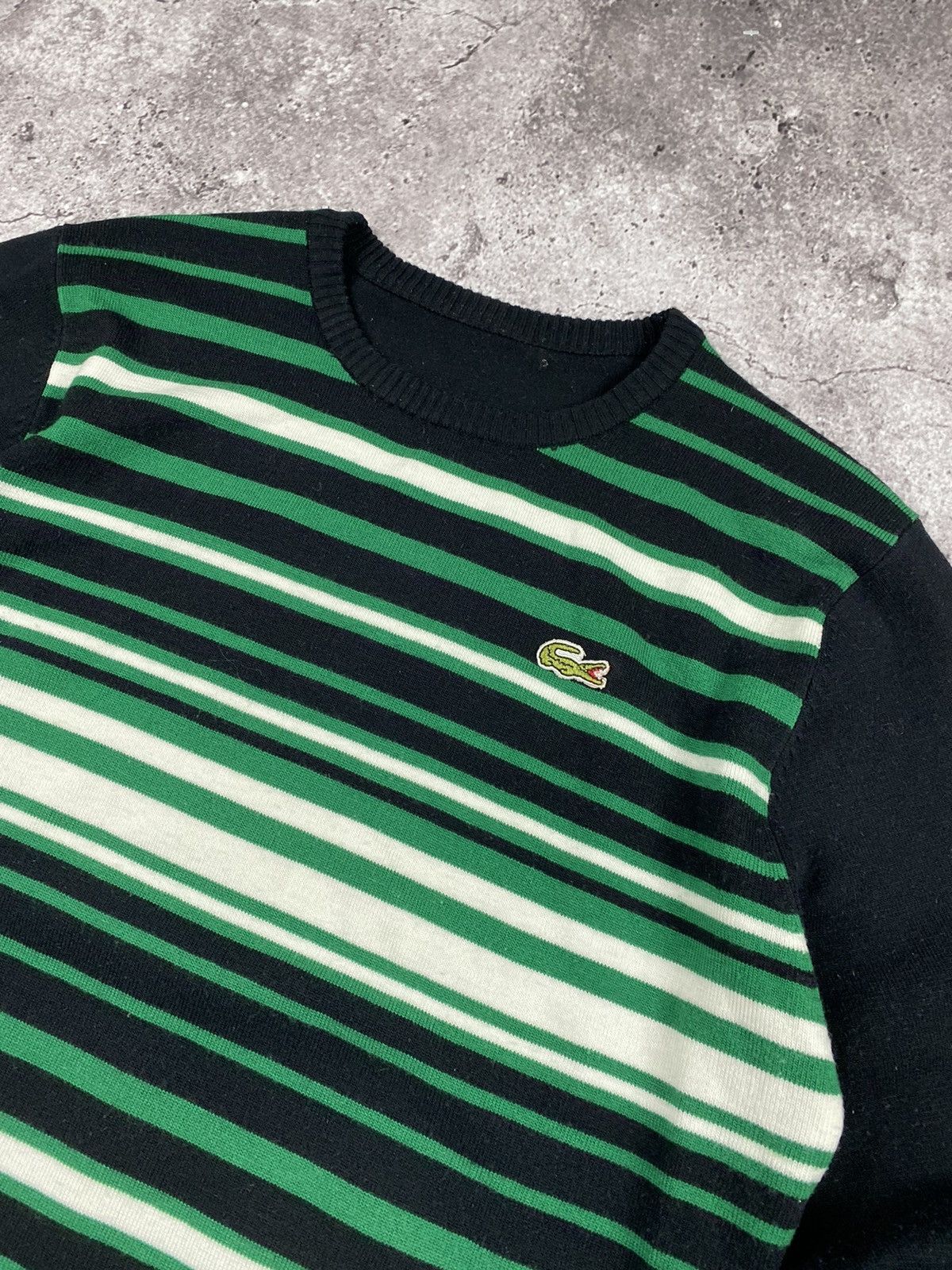 Lacoste Lacoste vintage sweater striped long sleeve sweatshirt Size US S / EU 44-46 / 1 - 2 Thumbnail