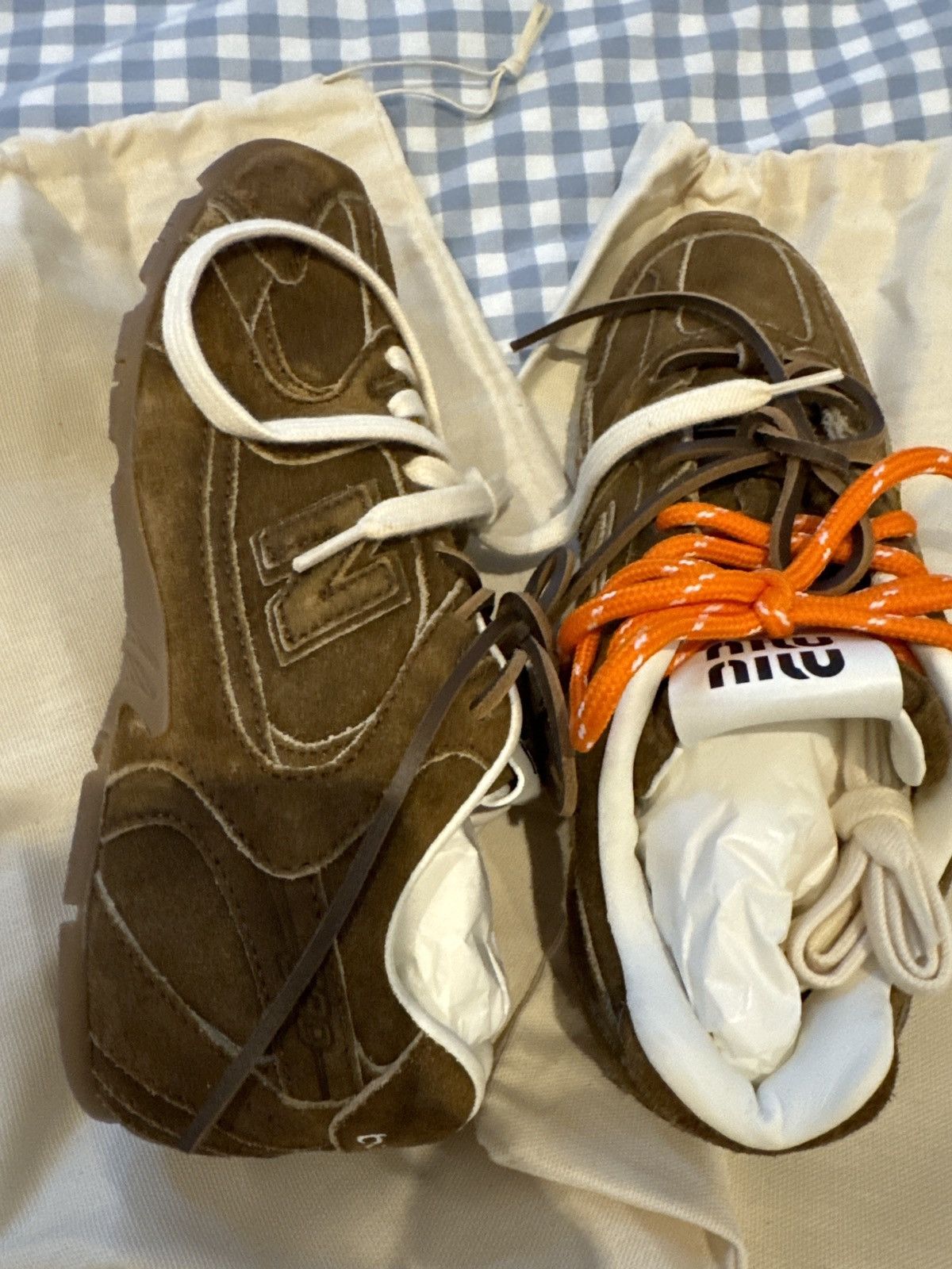 Miu Miu × New Balance Miu Miu x New Balance 530 SL Suede Sneakers Size US 6 / IT 36 - 2 Thumbnail