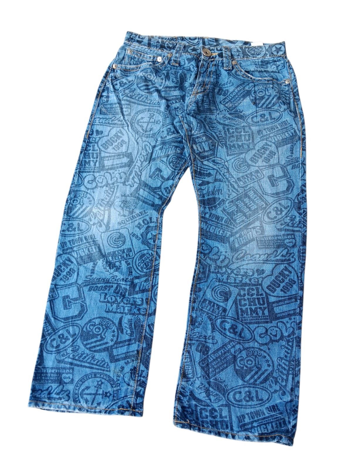 Hysteric Glamour Co&Lu alloverprint blue denim Size US 33 - 1 Thumbnail