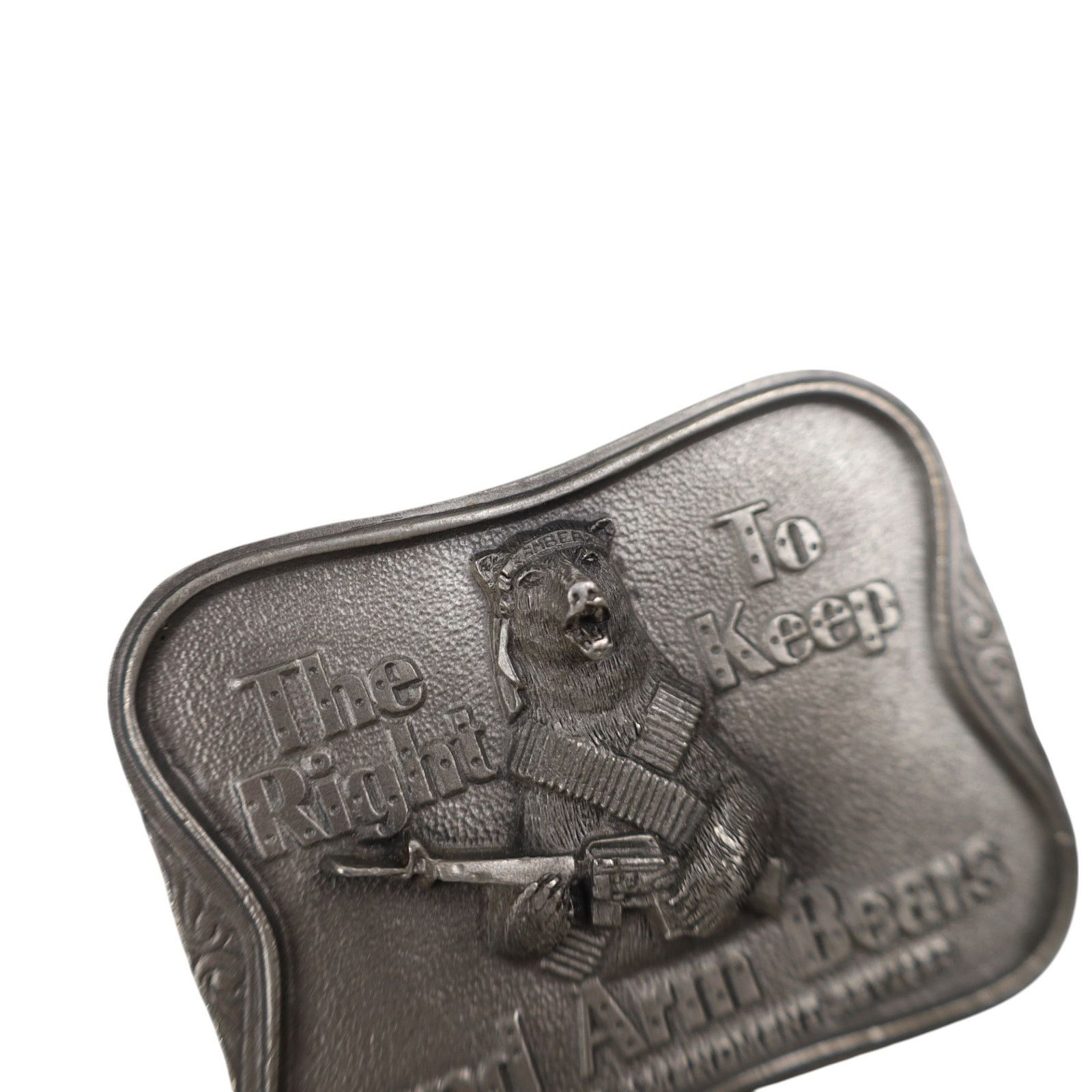 Vintage True Vintage 80s Bearbo Right to Arm Bears 3D Belt Buckle Size ONE SIZE - 3 Thumbnail