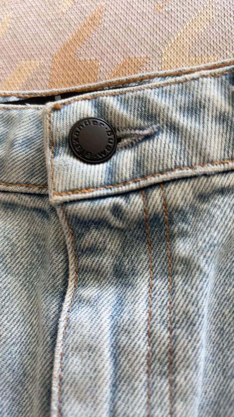 Alexander Wang Alexander Wang High-Waist Denim Shorts- Size 26" / US 2 / IT 38 - 6 Thumbnail