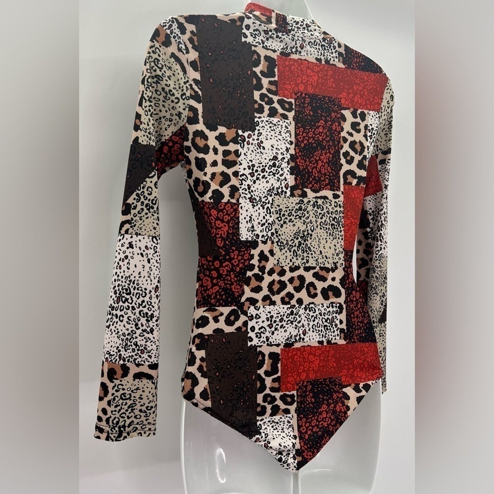Boohoo BOOHOO Women's Multicolored Animal Print Polyester Bodysuit Size S / US 4 / IT 40 - 7 Thumbnail