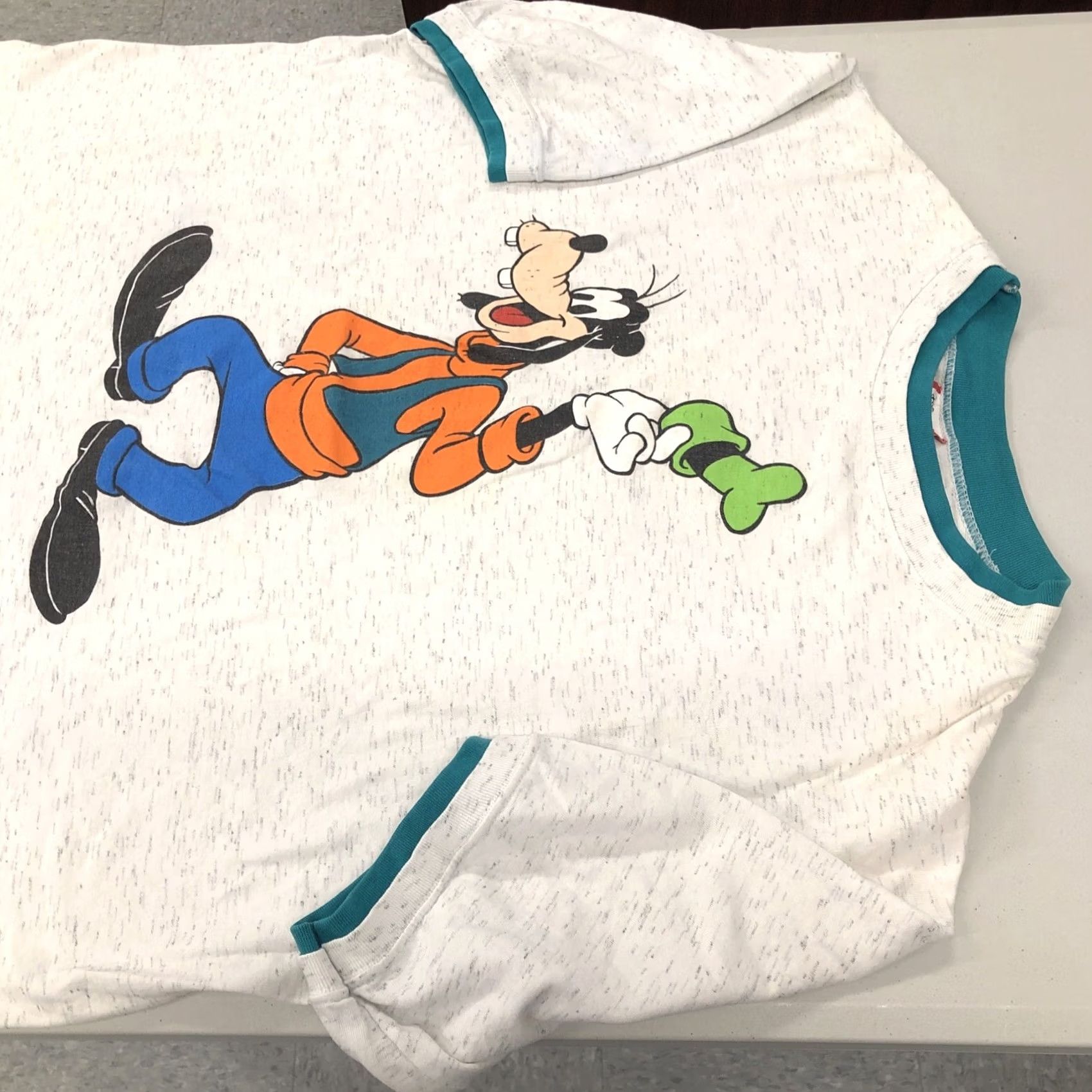 Disney VINTAGE Disney Designs Grey Graphic Goofy USA T-Shirt XL Men's Crew Neck Short Sleeve 90s USA Disney Graphic Print Shirt Size US XL / EU 56 / 4 - 3 Thumbnail