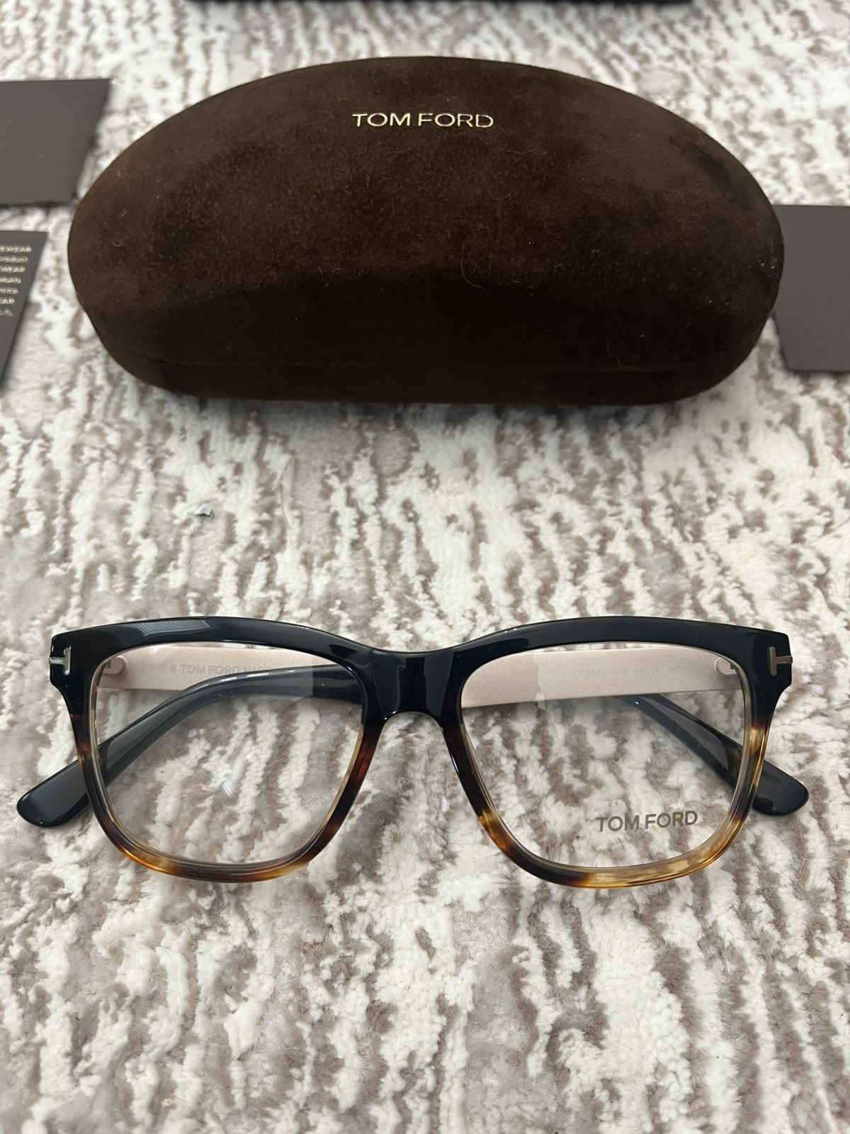 Tom Ford Tom Ford Square Block Black & Tourtise Optical Frames Glasse Size ONE SIZE - 2 Thumbnail