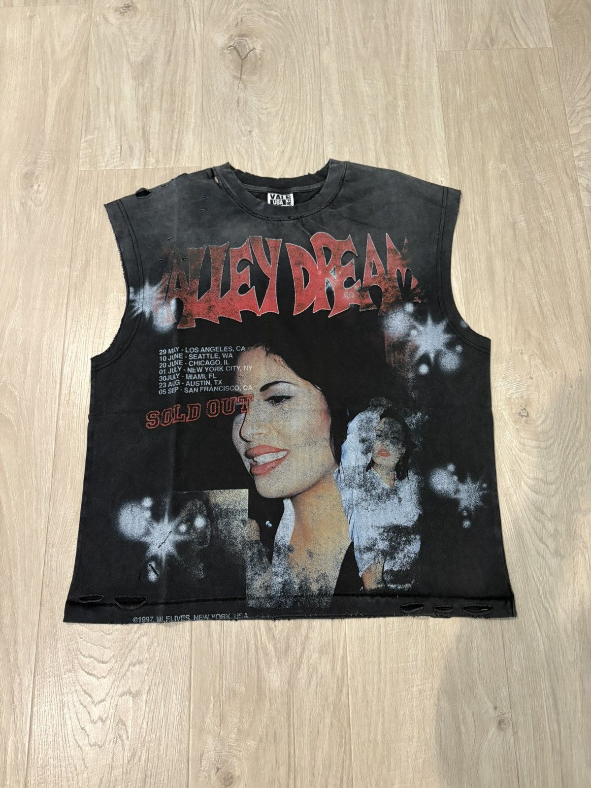 Vale Vale Black “La Flor” Muscle Tee Size Small Size US S / EU 44-46 / 1 - 1 Thumbnail