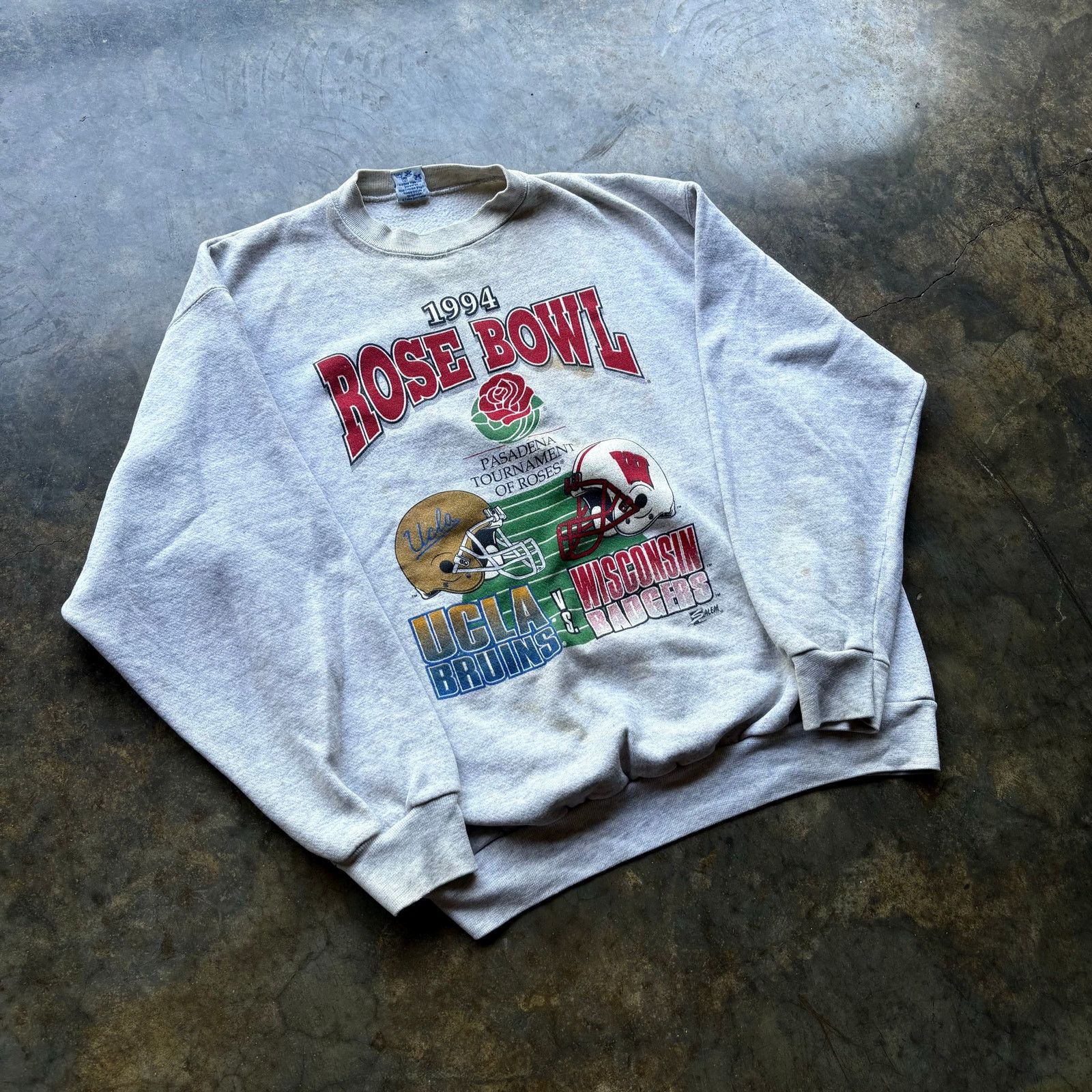 Salem Sportswear Vintage 90s Salem Rose Bowl Sweatshirt Size US XL / EU 56 / 4 - 2 Thumbnail