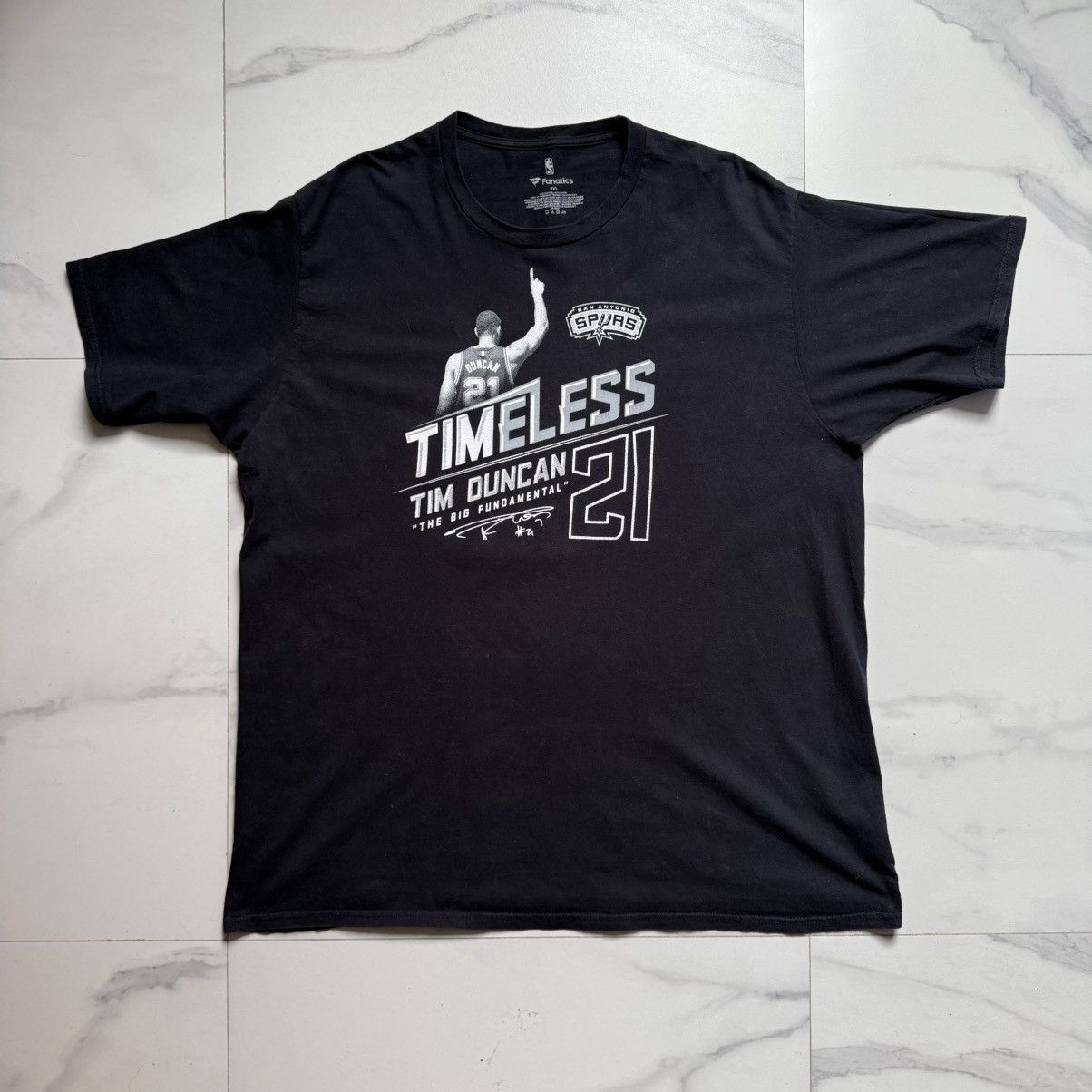 NBA Tim Duncan “The Big Fundamental” Career Resume Tee Size US XXL / EU 58 / 5 - 2 Thumbnail