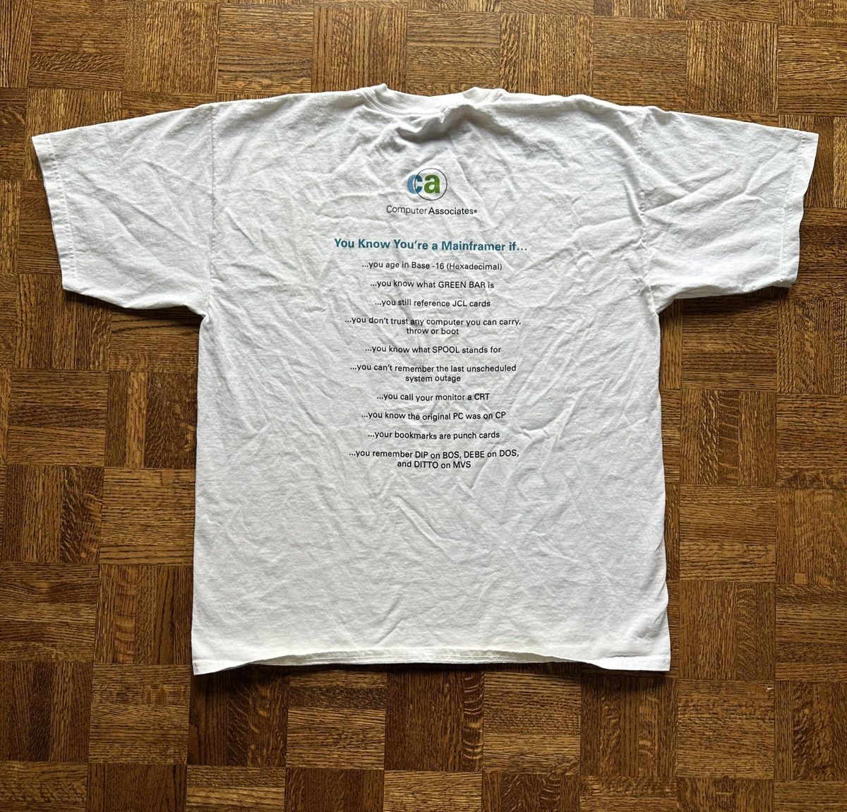 Japanese Brand Vintage Y2K Mainframer Computer Funny Graphic Tee Size US XL / EU 56 / 4 - 2 Thumbnail