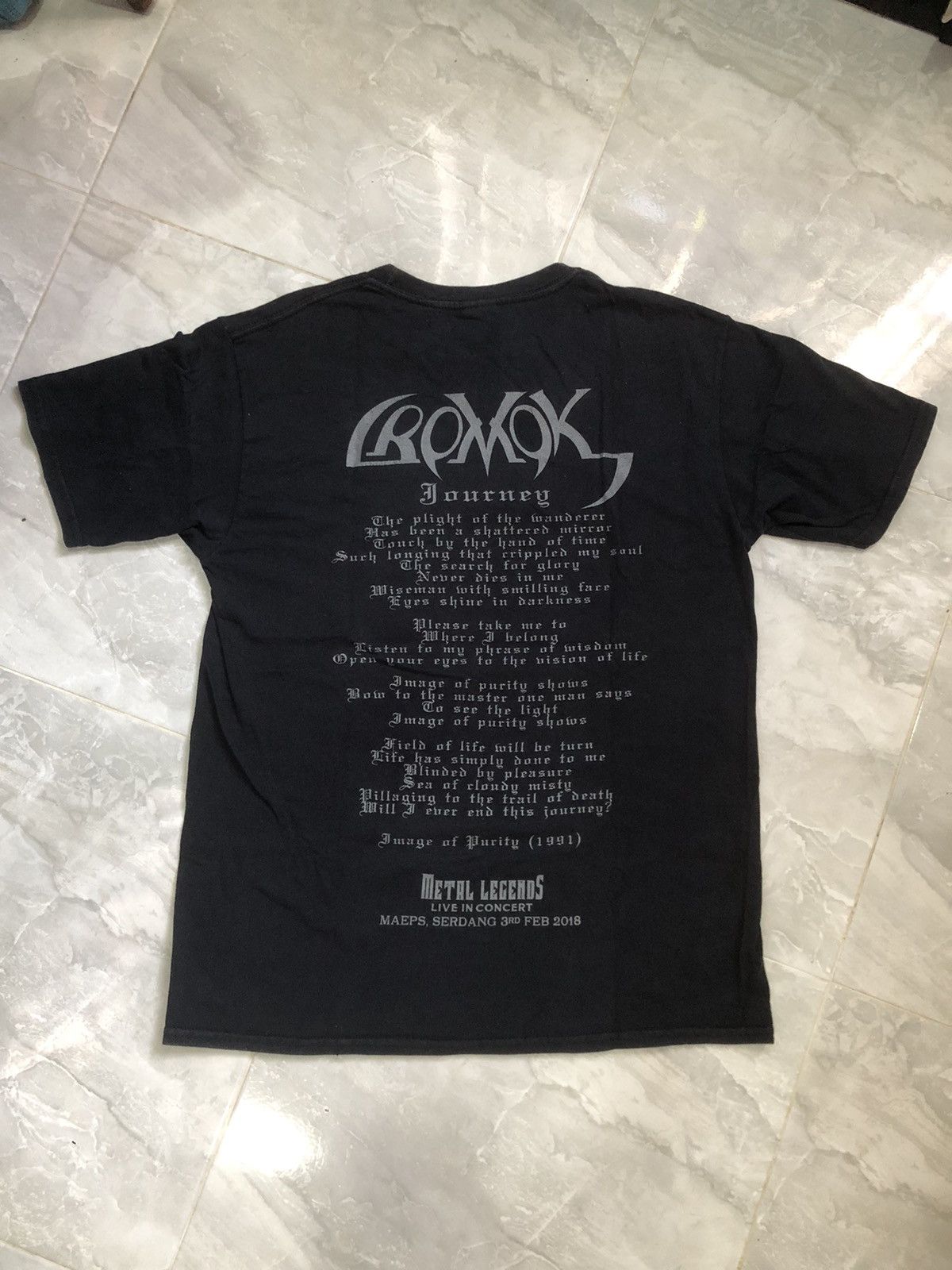 Band Tees Cromok Journey Metal Legends Concert Tee 2018 Size US S / EU 44-46 / 1 - 6 Thumbnail