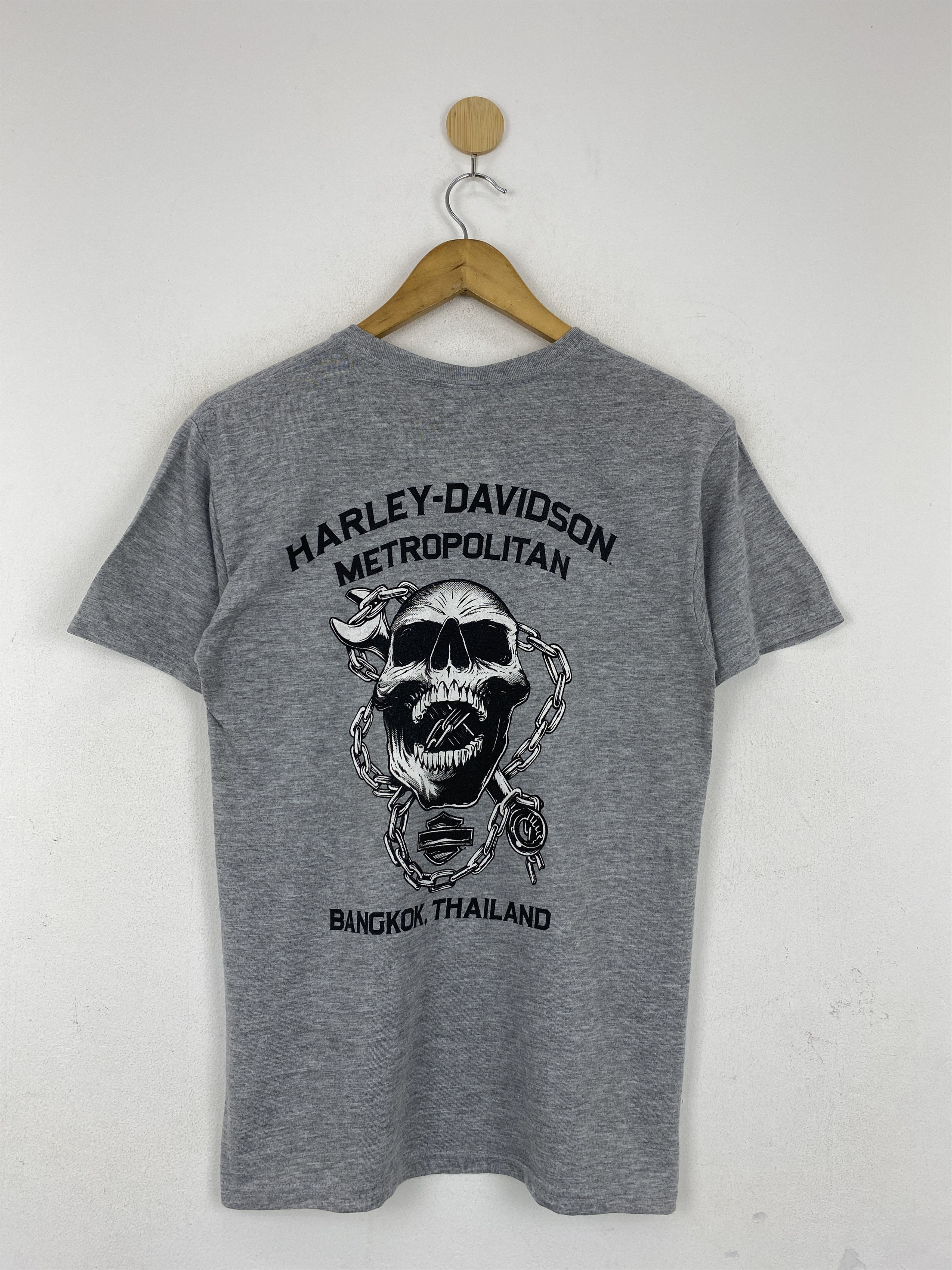 Harley Davidson × Vintage Vintage Harley Davidson Metropolitan Skull Tee TA0653 Size US S / EU 44-46 / 1 - 1 Thumbnail