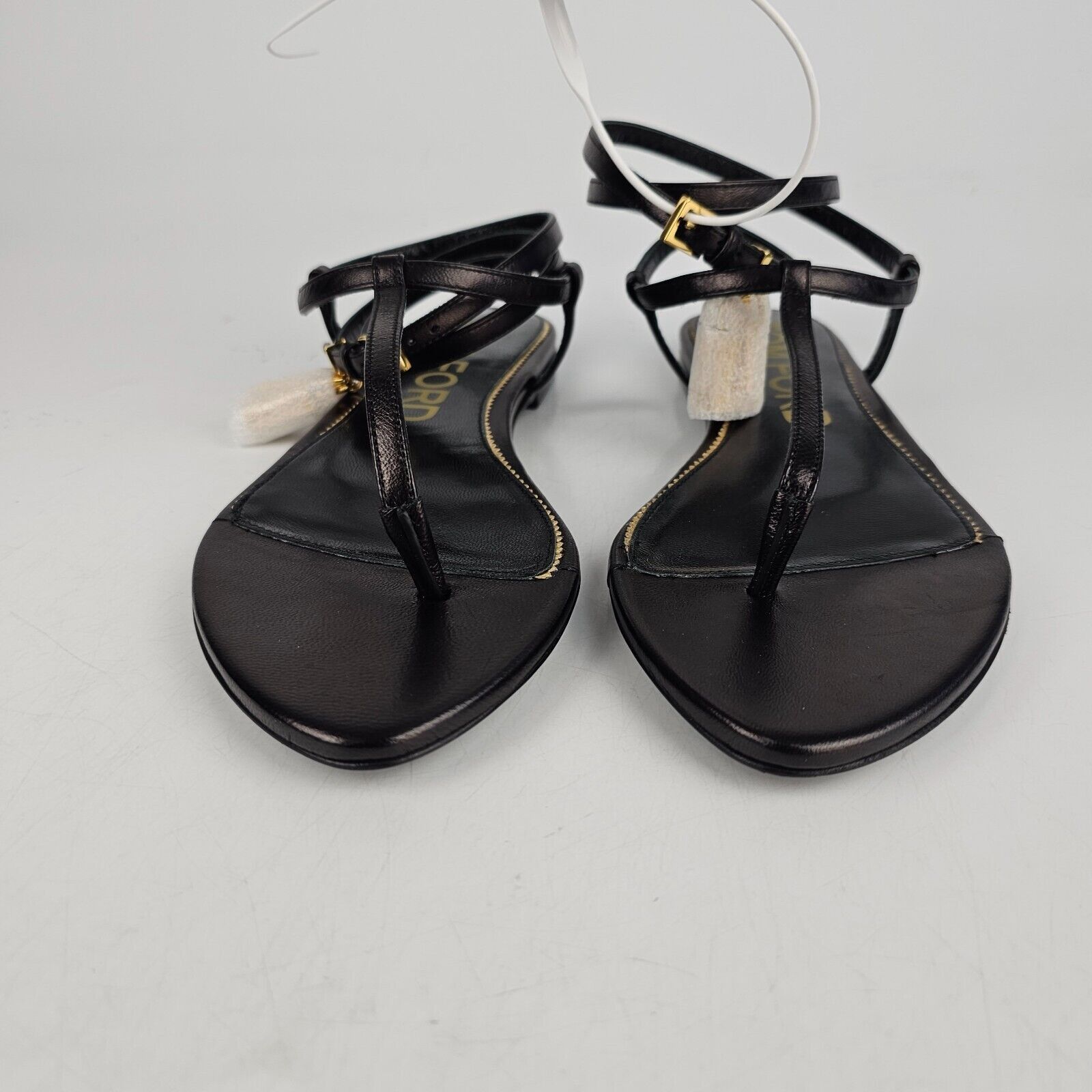 Tom Ford Tom Ford Padlock Black Leather Sandals New Size US 8.5 / IT 38.5 - 4 Thumbnail