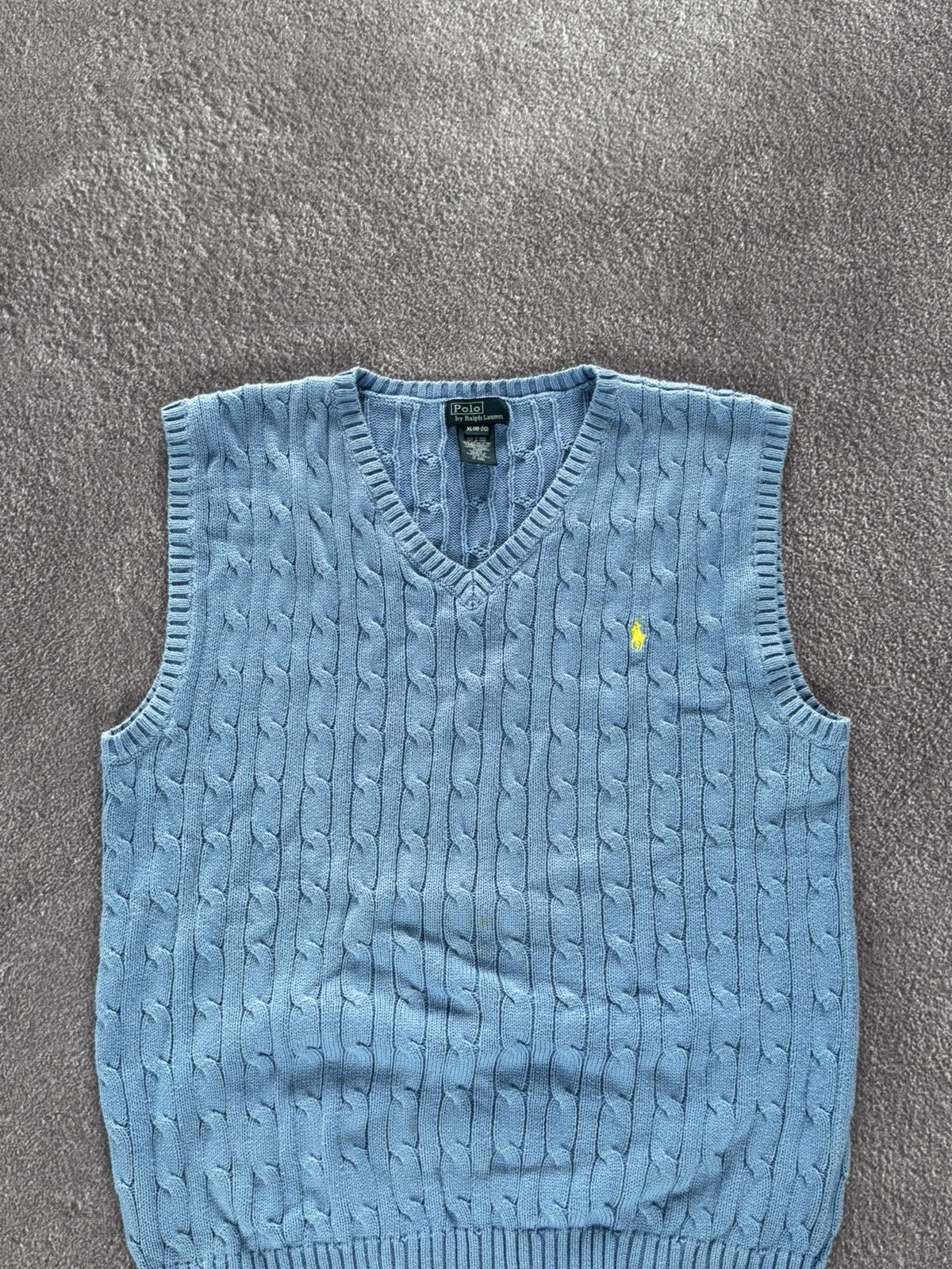 Polo Ralph Lauren Polo Ralph Lauren Vintage 90’s Cable Knit Vest Size XL / US 12-14 / IT 48-50 - 2 Thumbnail