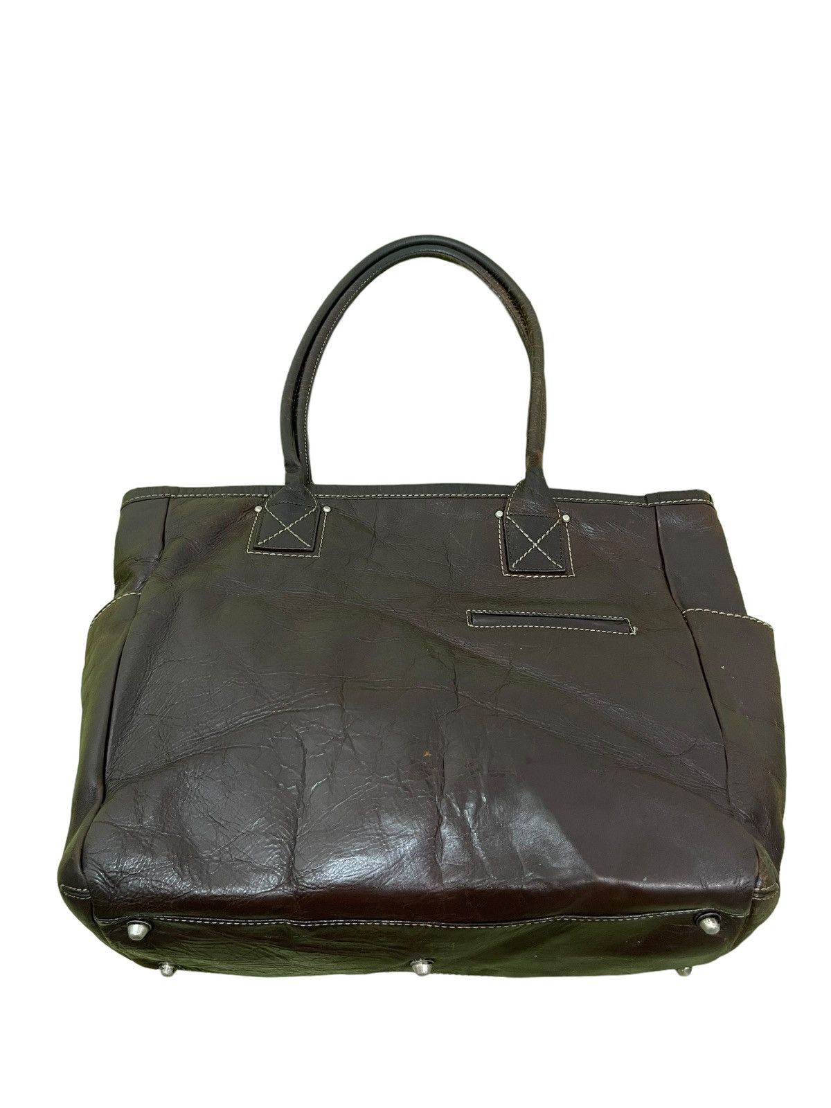 Japanese Brand Full Grain Leather Patina Tsuchiya Kaban Shoulder Bag 3🟩 Size ONE SIZE - 6 Thumbnail