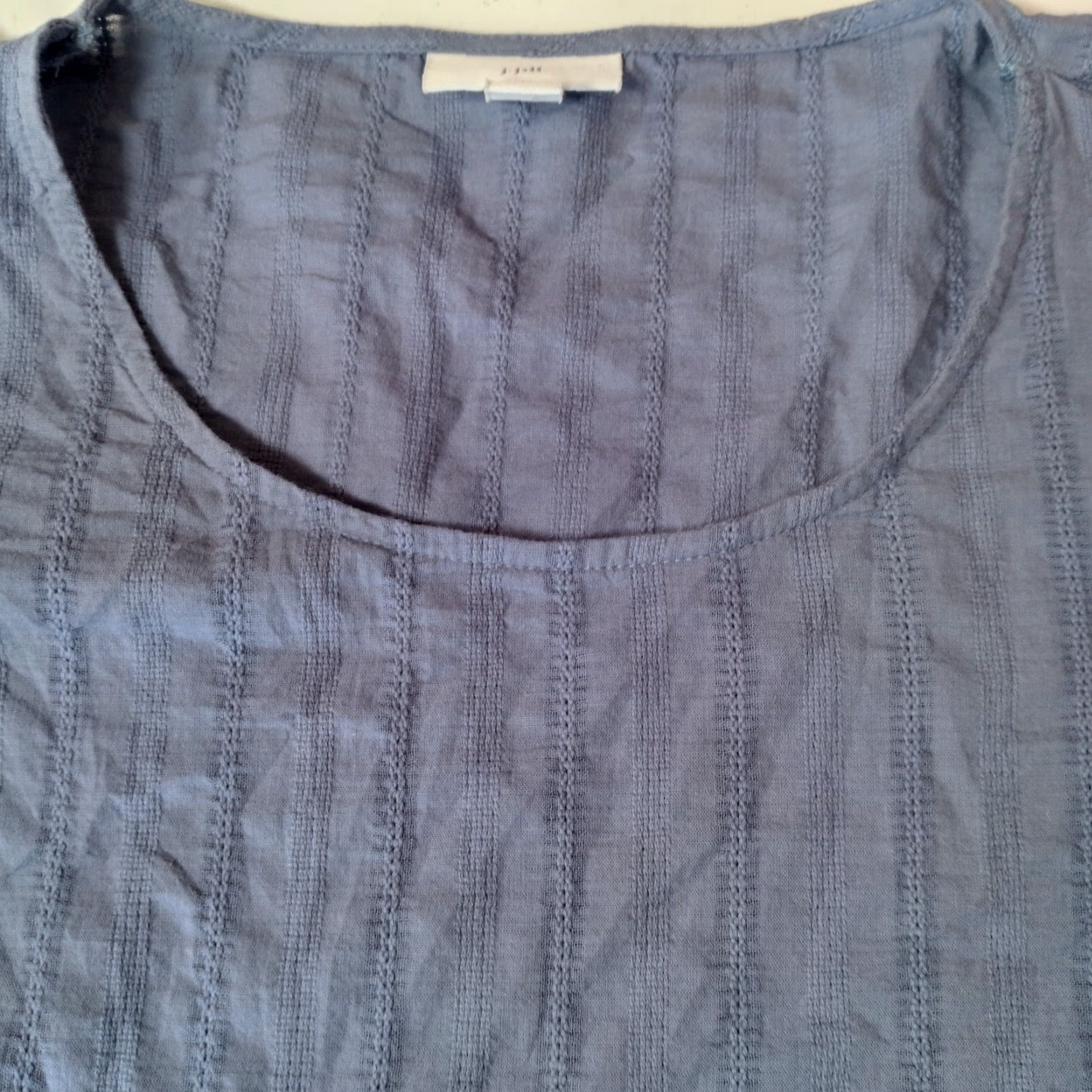 J. Jill J. Jill Blouse Women XS Blue Lightweight Woven Cotton Tiered Long Sleeve Pullover Regular Fit Shirt/Blouse Size XS / US 0-2 / IT 36-38 - 7 Thumbnail