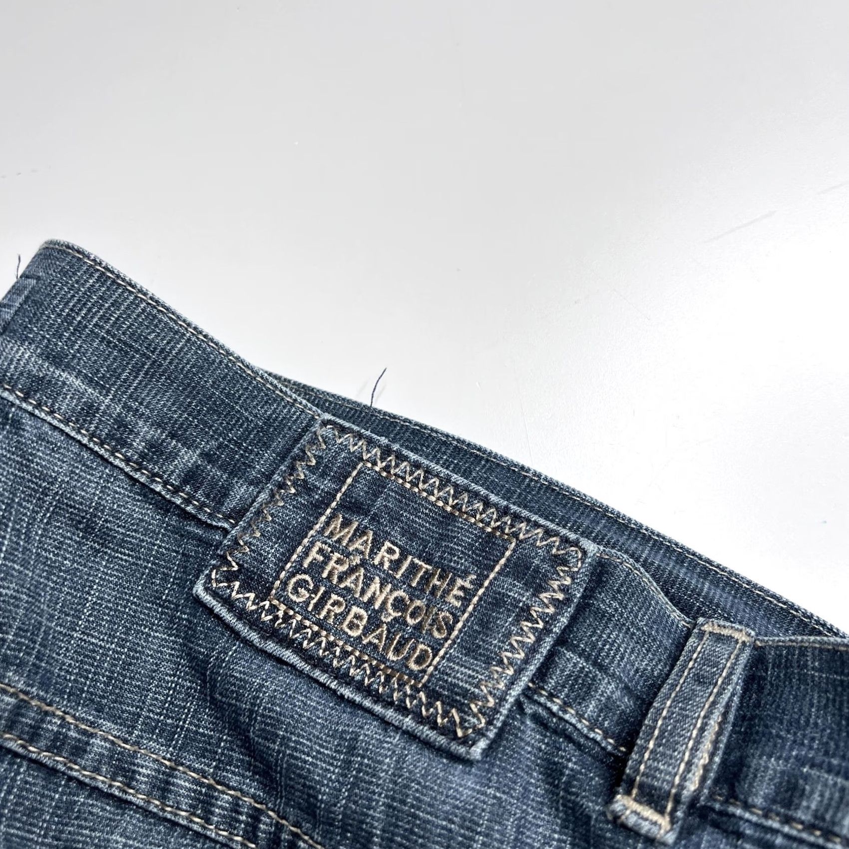 Vintage Marithe Francois Girbaud Jeans Mens 43x31 Blue Relaxed Straight Distressed Denim Distressed Jeans Crosshatch Denim, Mens, 42, Regular, Blue, Jeans Size US 42 / EU 58 - 3 Thumbnail