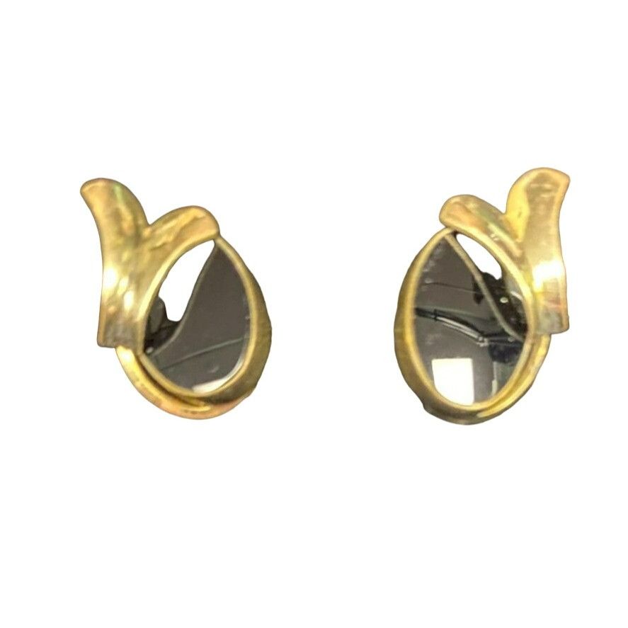 Other Vintage 12K G.F. and Black Onyx Screw-Back Earrings Size ONE SIZE - 1 Thumbnail