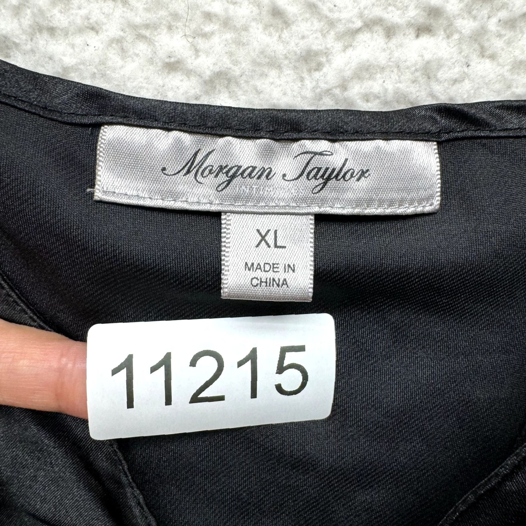 Vintage VINTAGE Morgan Taylor Slip Dress Chemise Lingerie XL Black Satin Lace Y2K Size XL / US 12-14 / IT 48-50 - 7 Thumbnail