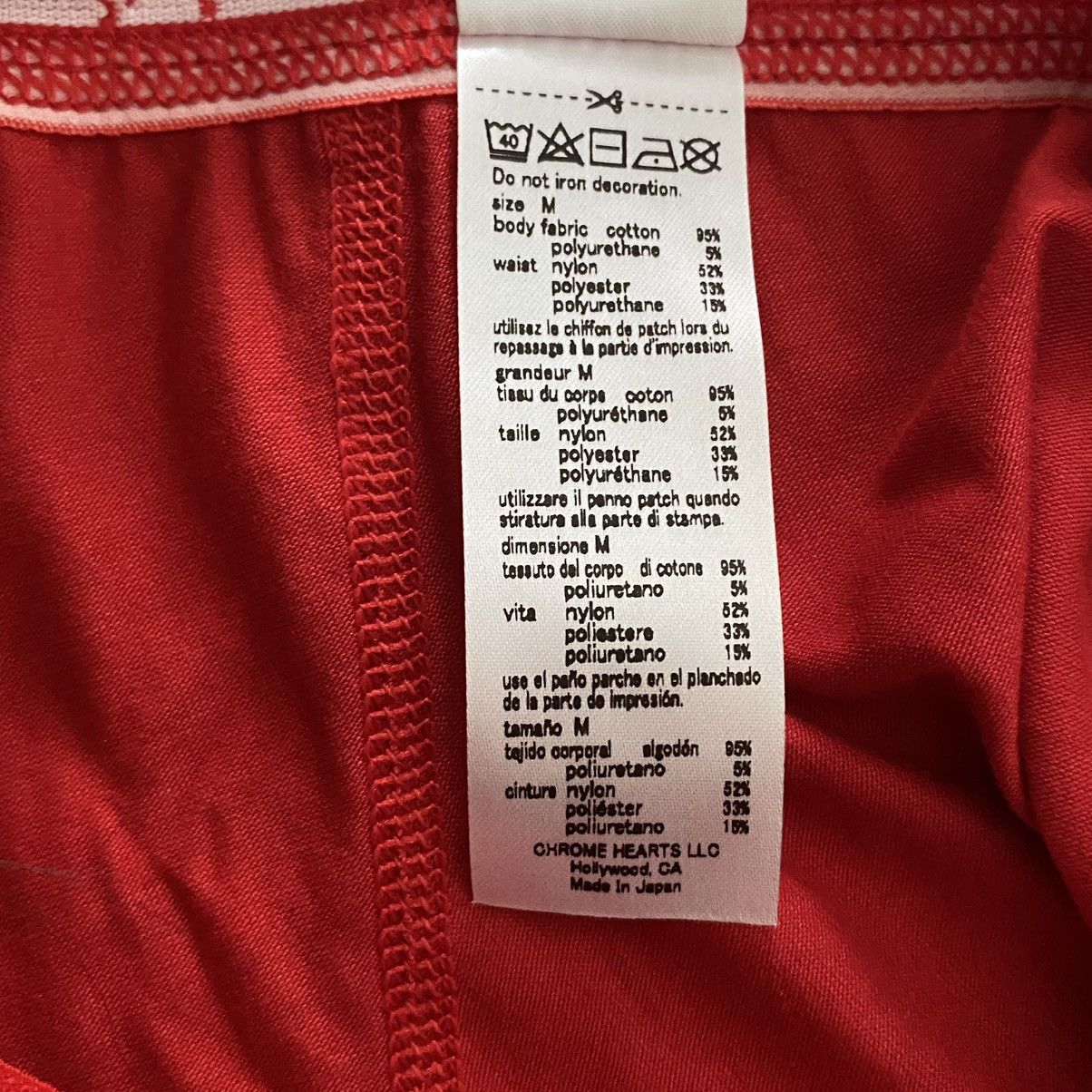 Chrome Hearts CHROME HEARTS Boxer Brief Short RED Size ONE SIZE - 6 Thumbnail