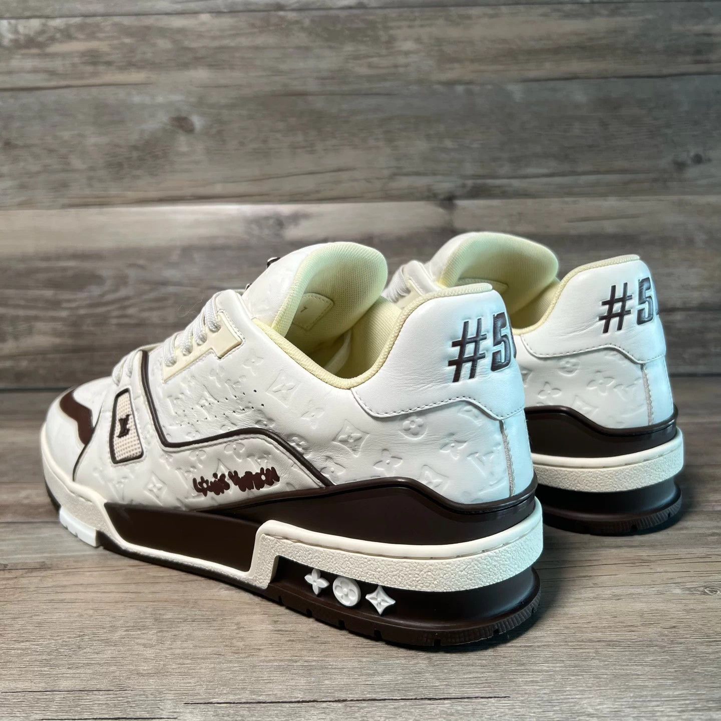 Louis Vuitton LV Trainer Tyler Tan Mocha UK7/41 Size US 8 / EU 41 - 4 Thumbnail