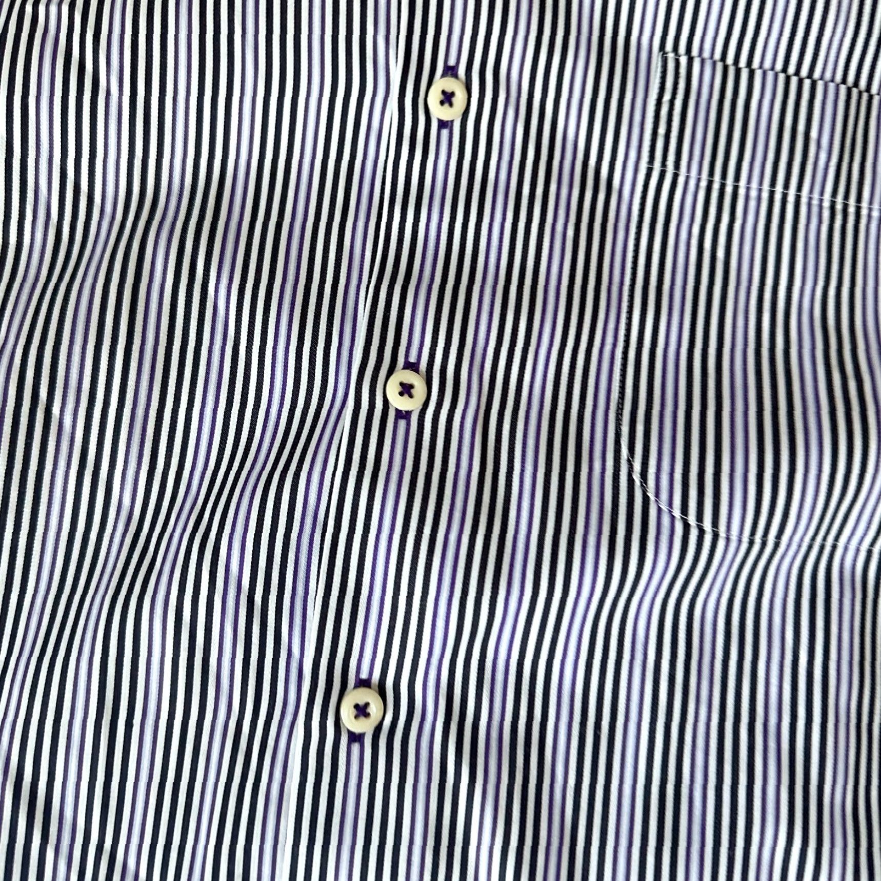 Peter Millar Peter Millar Shirt Mens L White Button-Up Crown Sport Striped Classic Button-Down Size US L / EU 52-54 / 3 - 3 Thumbnail