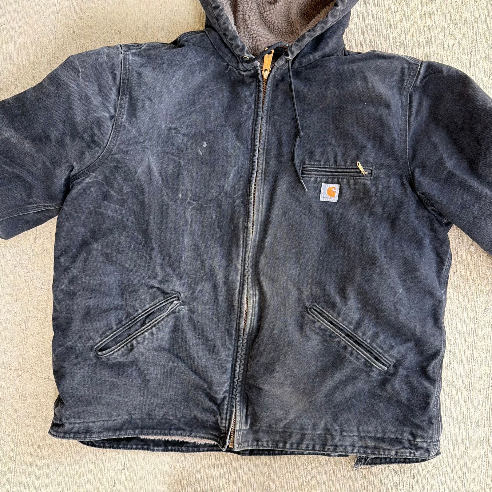 Carhartt × Vintage Carhartt WOMENS WJ141 black Sierra hooded work wear jacket Size US XL / EU 56 / 4 - 3 Thumbnail
