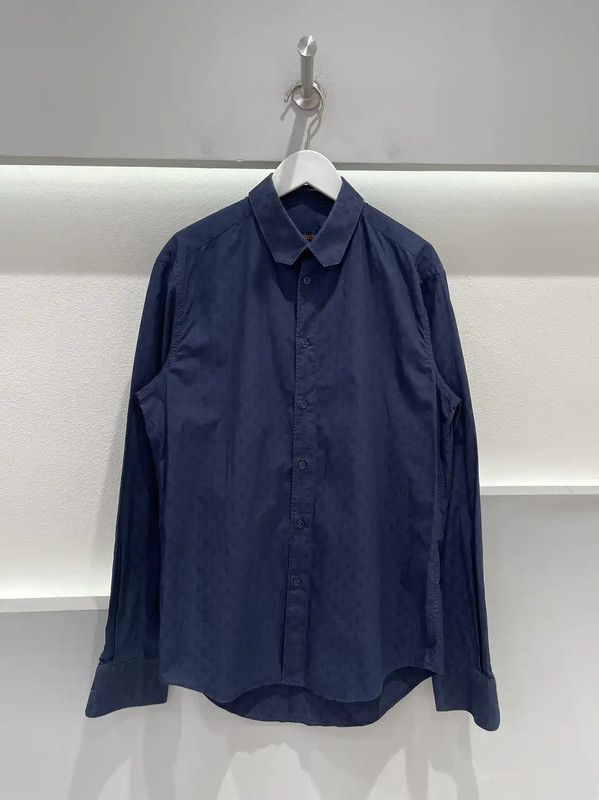 Louis Vuitton Louis Vuitton Men's Long Sleeve Blue Shirt 0089 Size US S / EU 44-46 / 1 - 1 Thumbnail