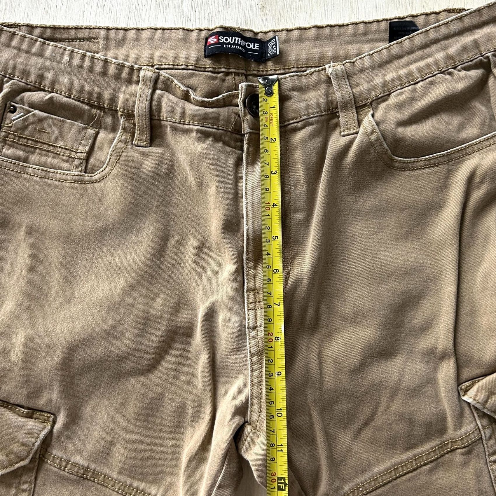 Southpole Southpole Cargo Pants Mens 36x30 Beige Slim Skinny Leg Casual Workwear Streetwear Pants Size US 36 / EU 52 - 6 Thumbnail