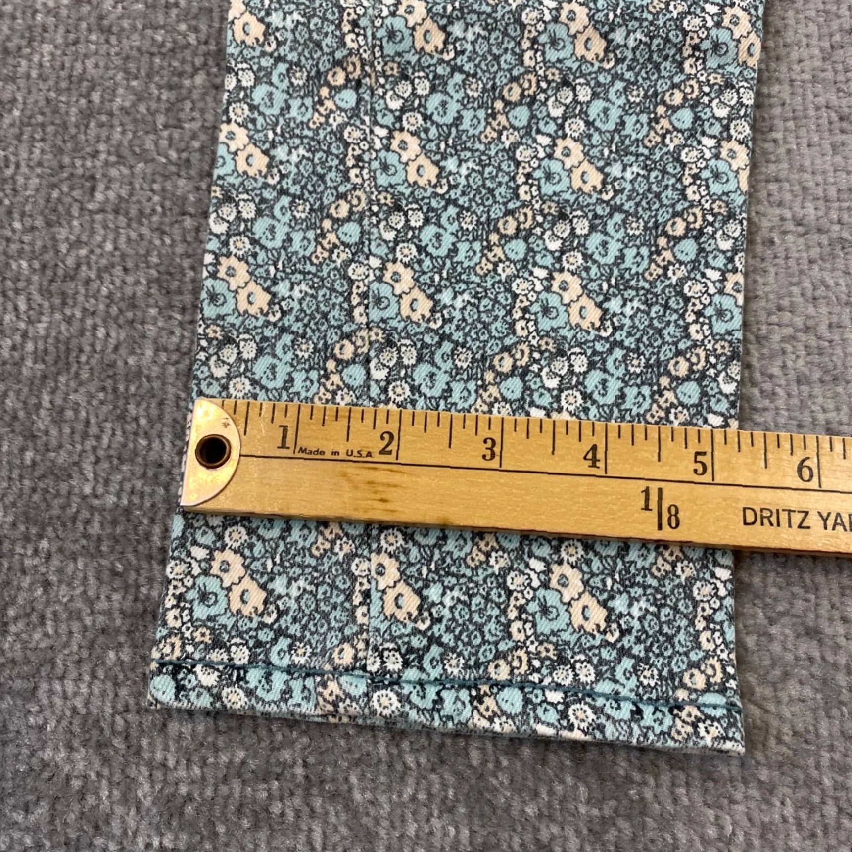 Vintage VINTAGE Pilcro Skinny Jeans Women’s 25x25 Floral Cotton Spandex Crop Slim Blue | 2000s Fall Summer Fashion Size 42" / US 20 - 6 Thumbnail