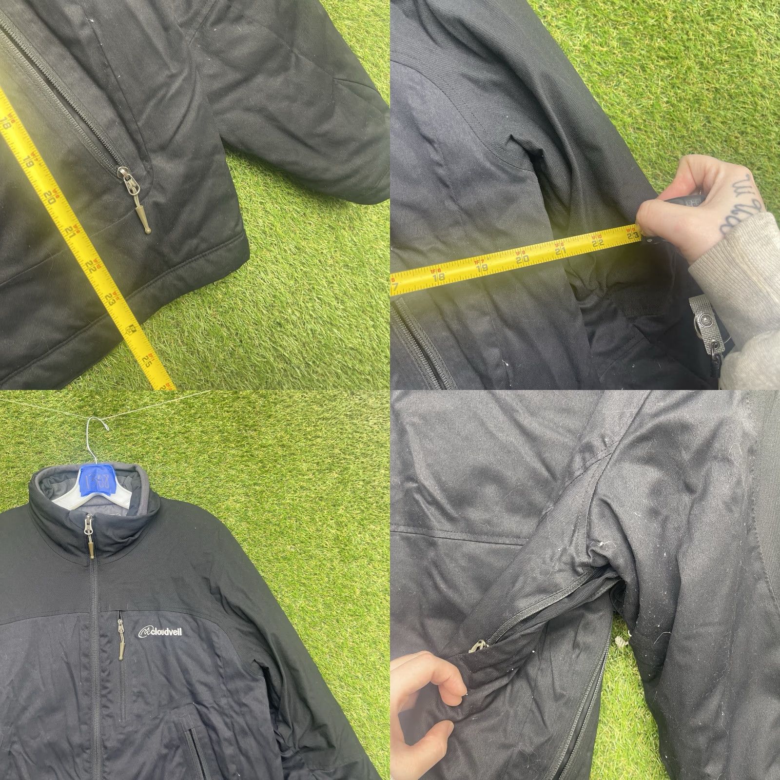 Vintage Cloudveil Jacket Mens Small Black Outdoor Performance Windbreaker Jacket Regular Winter Fall Spring // Size US S / EU 44-46 / 1 - 8 Thumbnail
