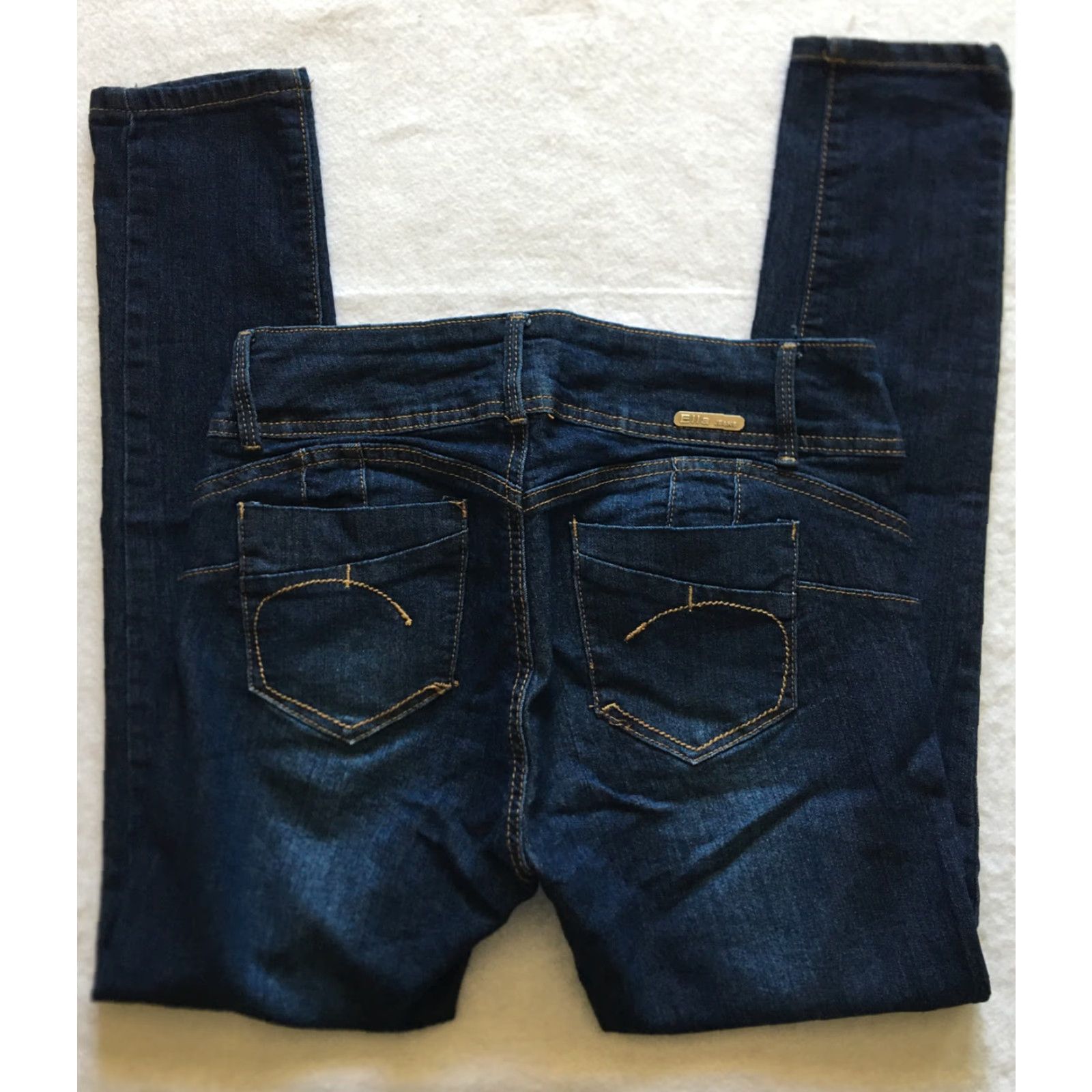 Vintage Ella Jeans Jeans Women’s Size 5 High Waist Dark Wash Slim Ankle 5 Pocket Blue Cotton Blend Denim Womens Size 26" / US 2 / IT 38 - 6 Thumbnail