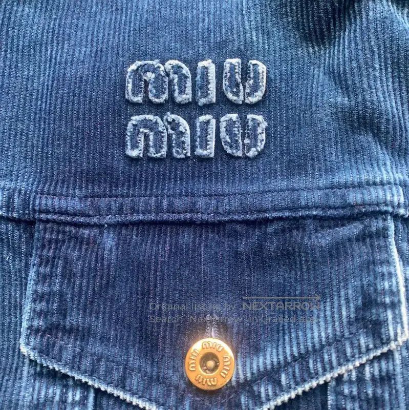 Miu Miu Miu Miu Women's Blue Cotton Jacket . Size M / US 6-8 / IT 42-44 - 5 Thumbnail