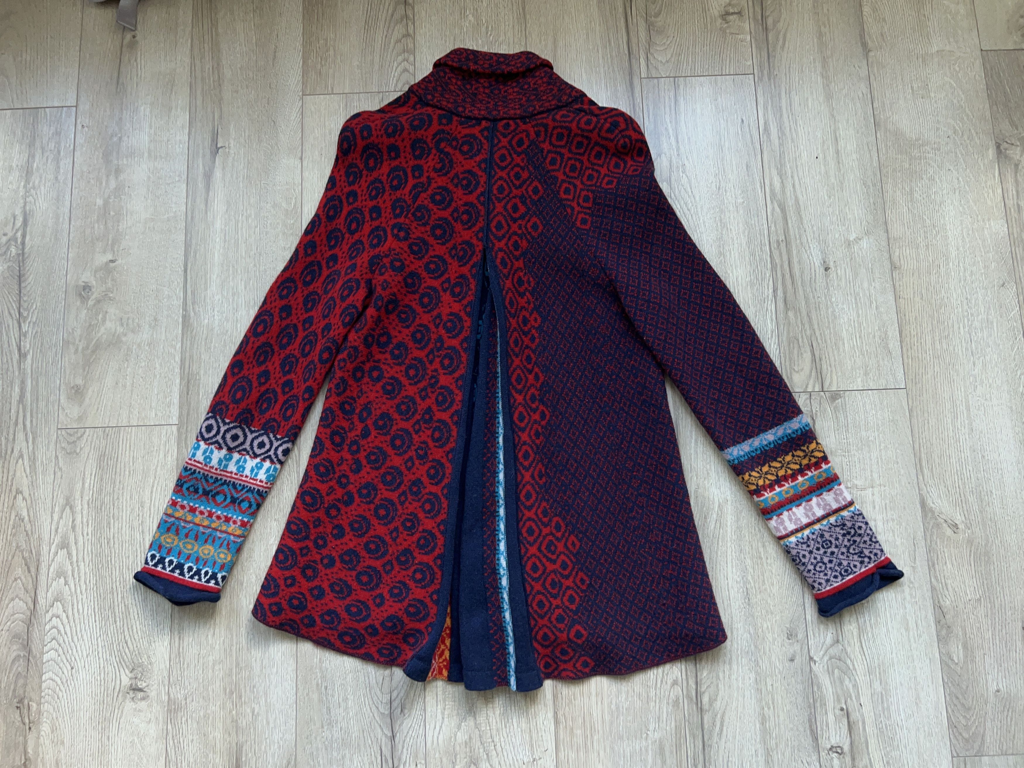Traditional Weatherwear × Vintage Womens IVKO Colourful Jacket Cardigan Sweater Wool Geometric Size XS / US 0-2 / IT 36-38 - 15 Thumbnail