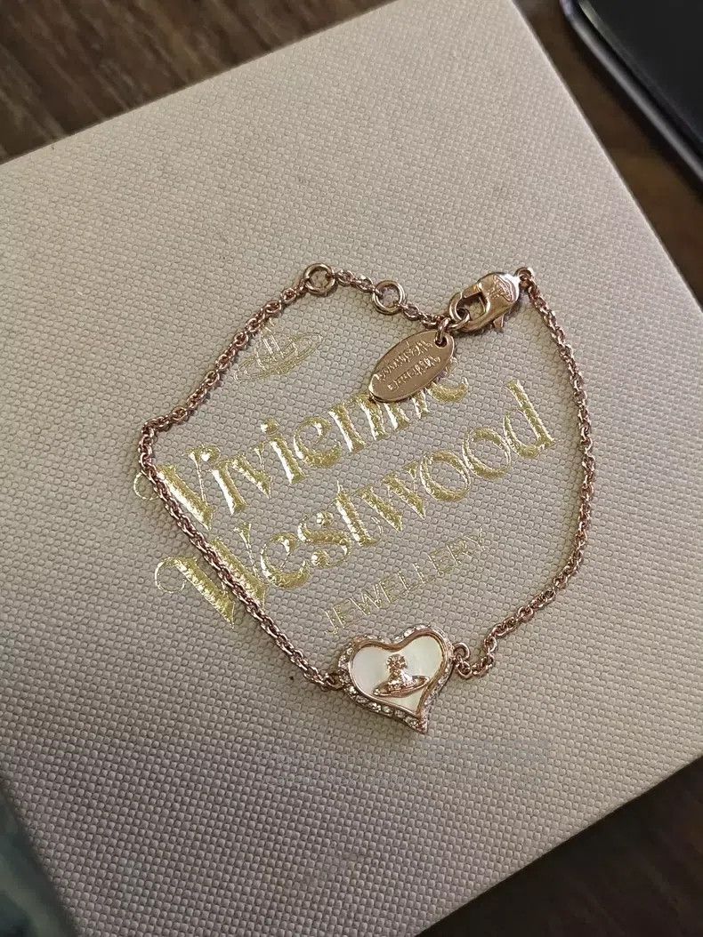 Vivienne Westwood vivienne westwood Rose Gold and White Mother-of-Pearl Hear Size ONE SIZE - 1 Thumbnail