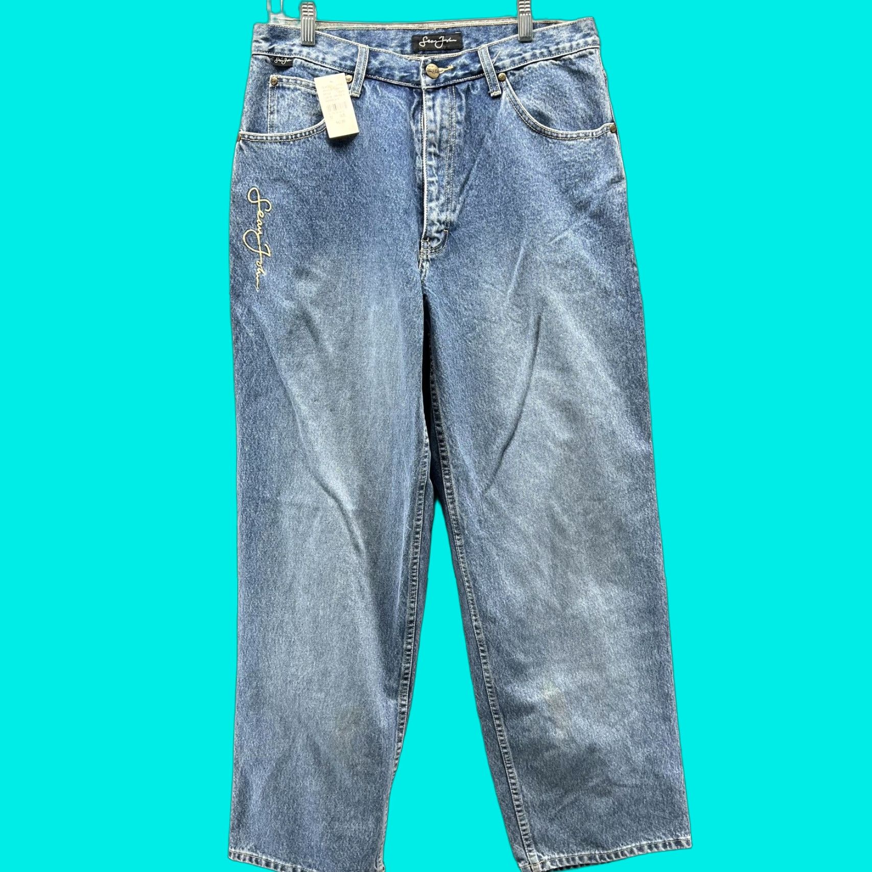 Sean John VINTAGE Sean John Jeans Mens 32 Blue Relaxed Straight Hip Hop Streetwear Y2K Jeans Mens 32 Blue Relaxed Straight Denim Medium Wash Logo Size US 32 / EU 48 - 1 Thumbnail