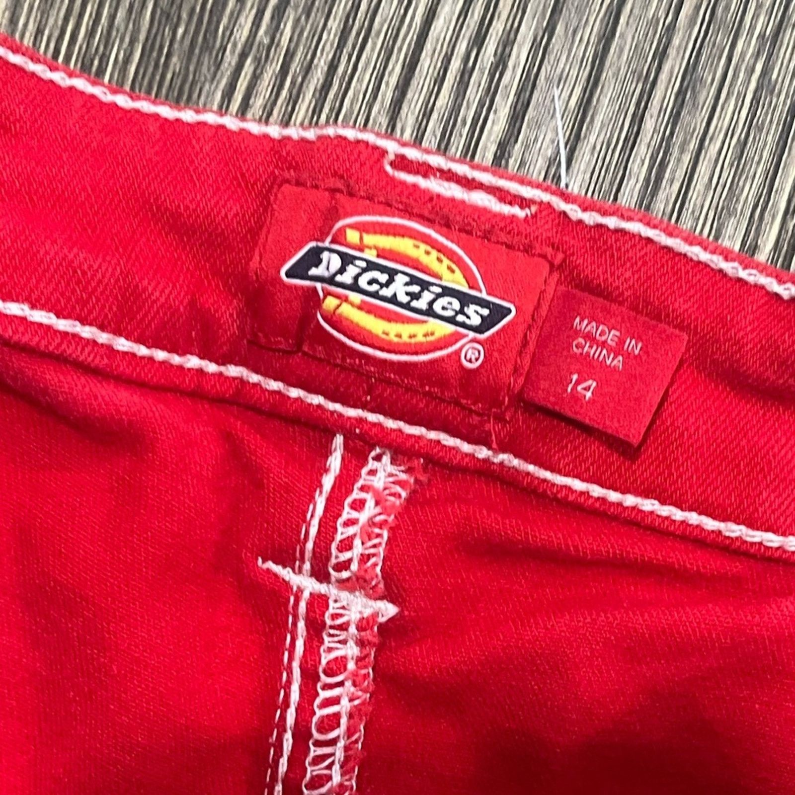 Dickies Dickies Womens Carpenter Shorts High Rise Denim Size 14 Size 36" / US 14 / IT 50 - 5 Thumbnail