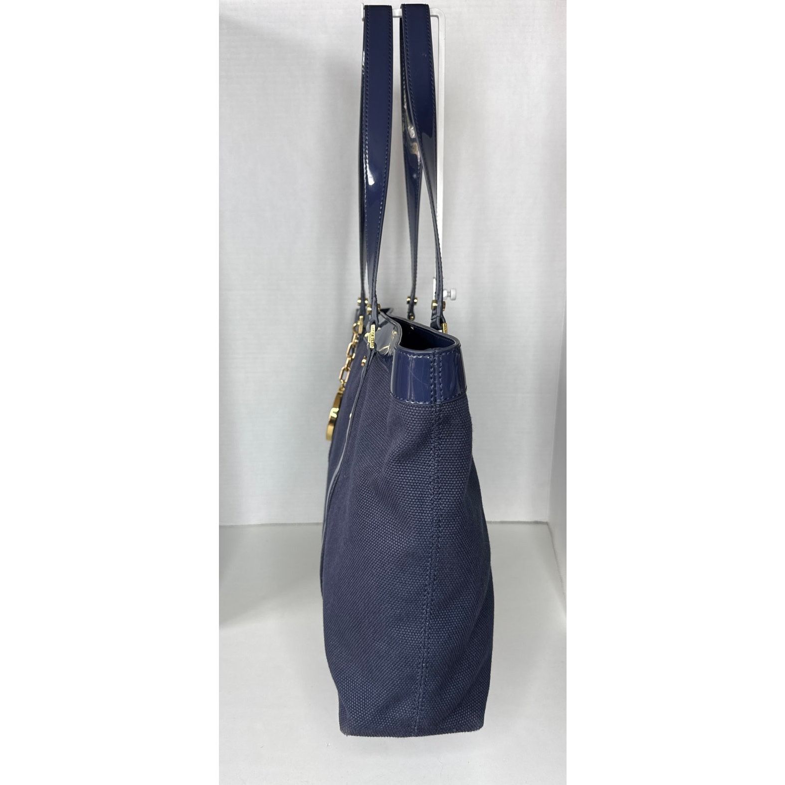 Tory Burch Tory Burch Canvas Jane Tote navy leather Shoulder Bag Size ONE SIZE - 9 Thumbnail