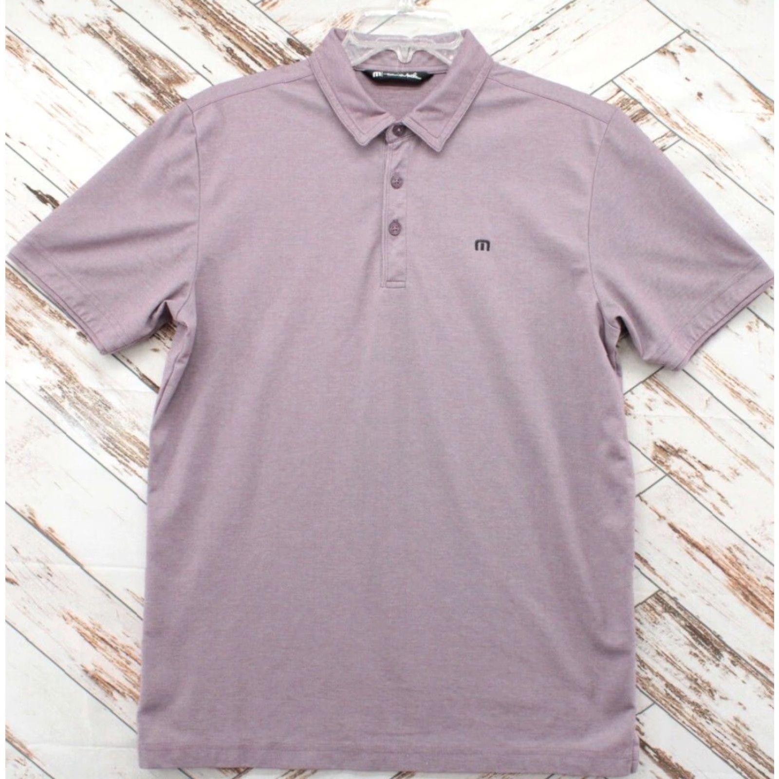 TravisMathew Travis Mathew Polo Shirt Men's M Purple Golf Short Sleeve Country Club Par Shirt Size US M / EU 48-50 / 2 - 2 Thumbnail