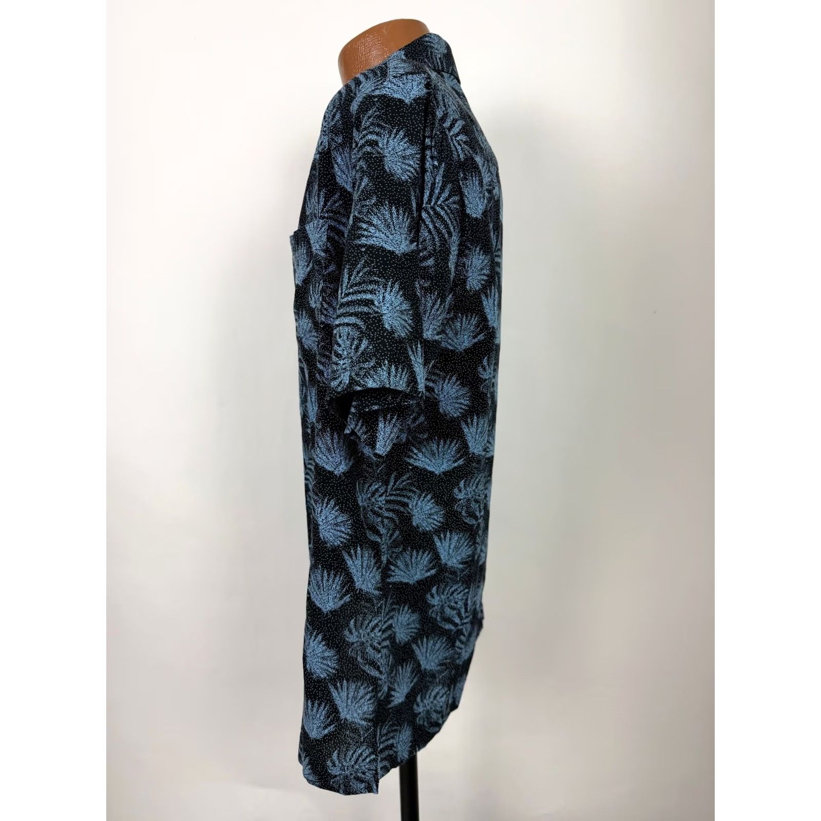 Nat Nast VINTAGE Nat Nast Shirt Men M Hawaiian Palm Frond Pointilism Aloha Luau Silk Cotton Black Summer Beach Tropic Nat Nast Luxury Originals Size US M / EU 48-50 / 2 - 6 Thumbnail