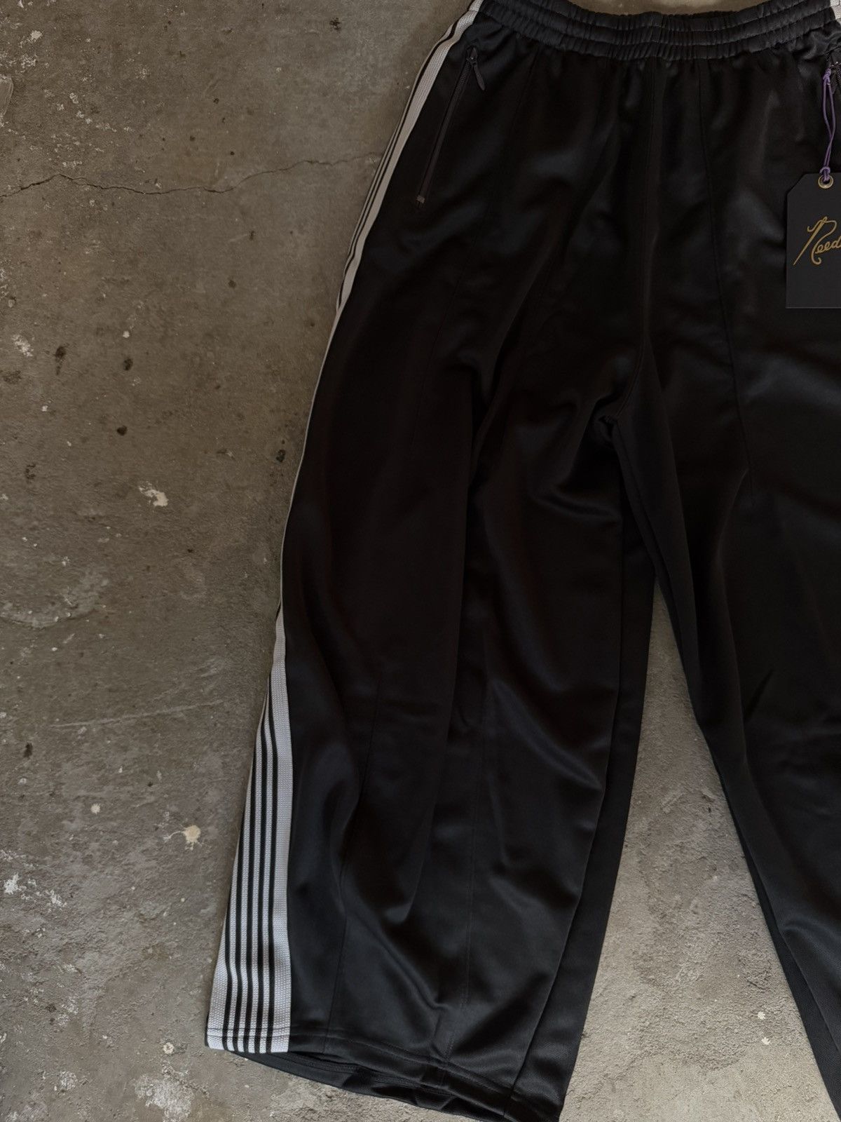 Needles Needles HD Track Pants Poly Smooth Black/White Size US 30 / EU 46 - 3 Thumbnail